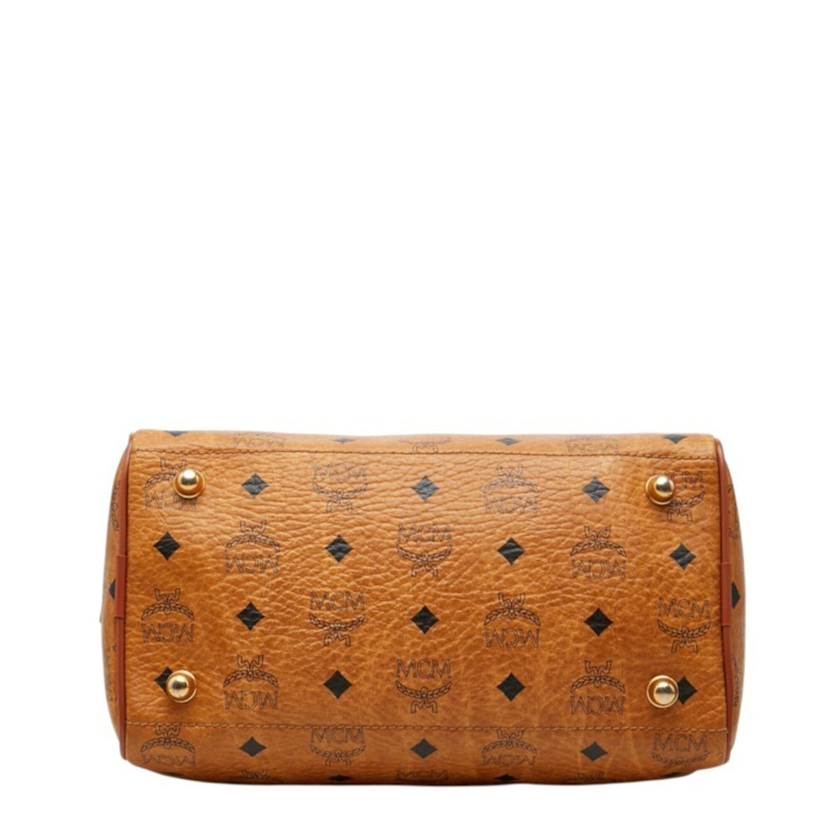 Mcm Brown Pvc Leather Boston Bag Handbag (Pre-Owned)
