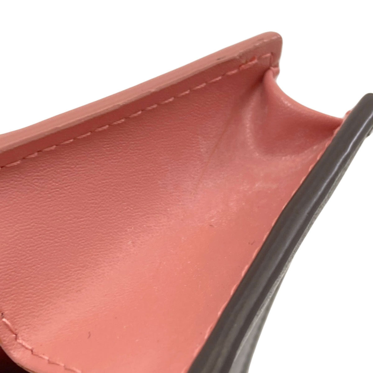 Salvatore Ferragamo Brown Pink Leather Wallet (Bi-Fold) (Pre-Owned)
