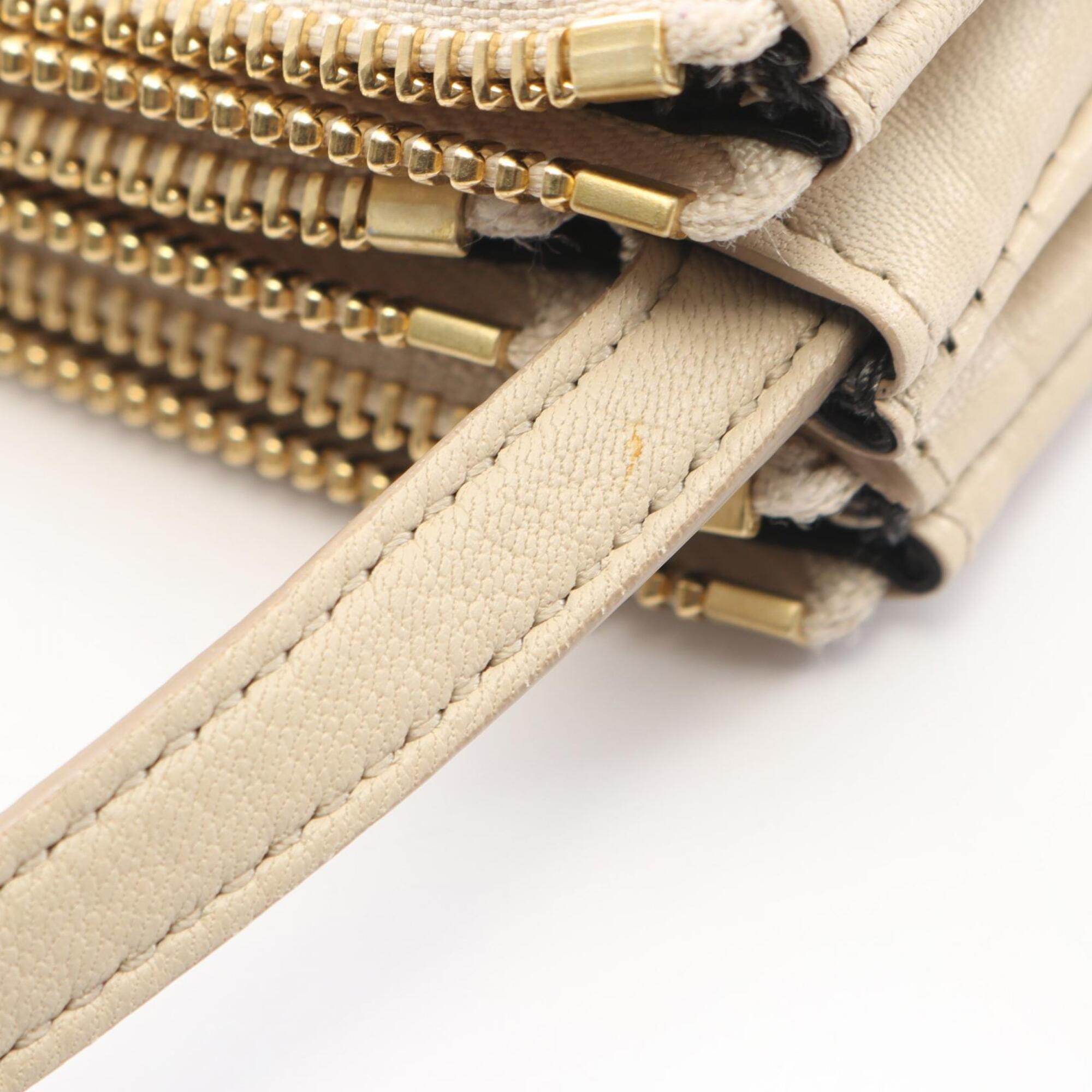 Celine Beige Leather Handbag Shoulder Bag (Pre-Owned)