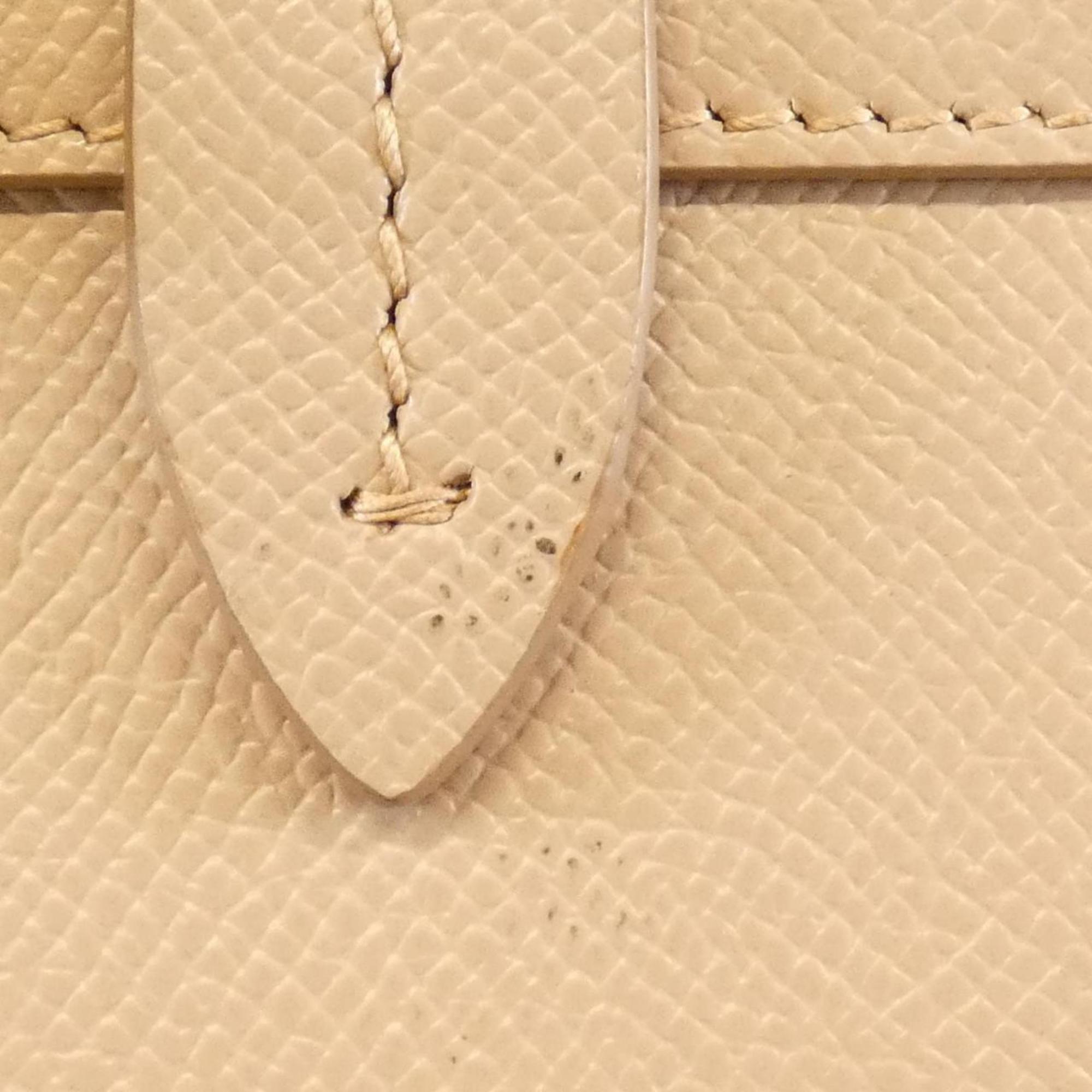Salvatore Ferragamo Beige Leather Handbag (Pre-Owned)