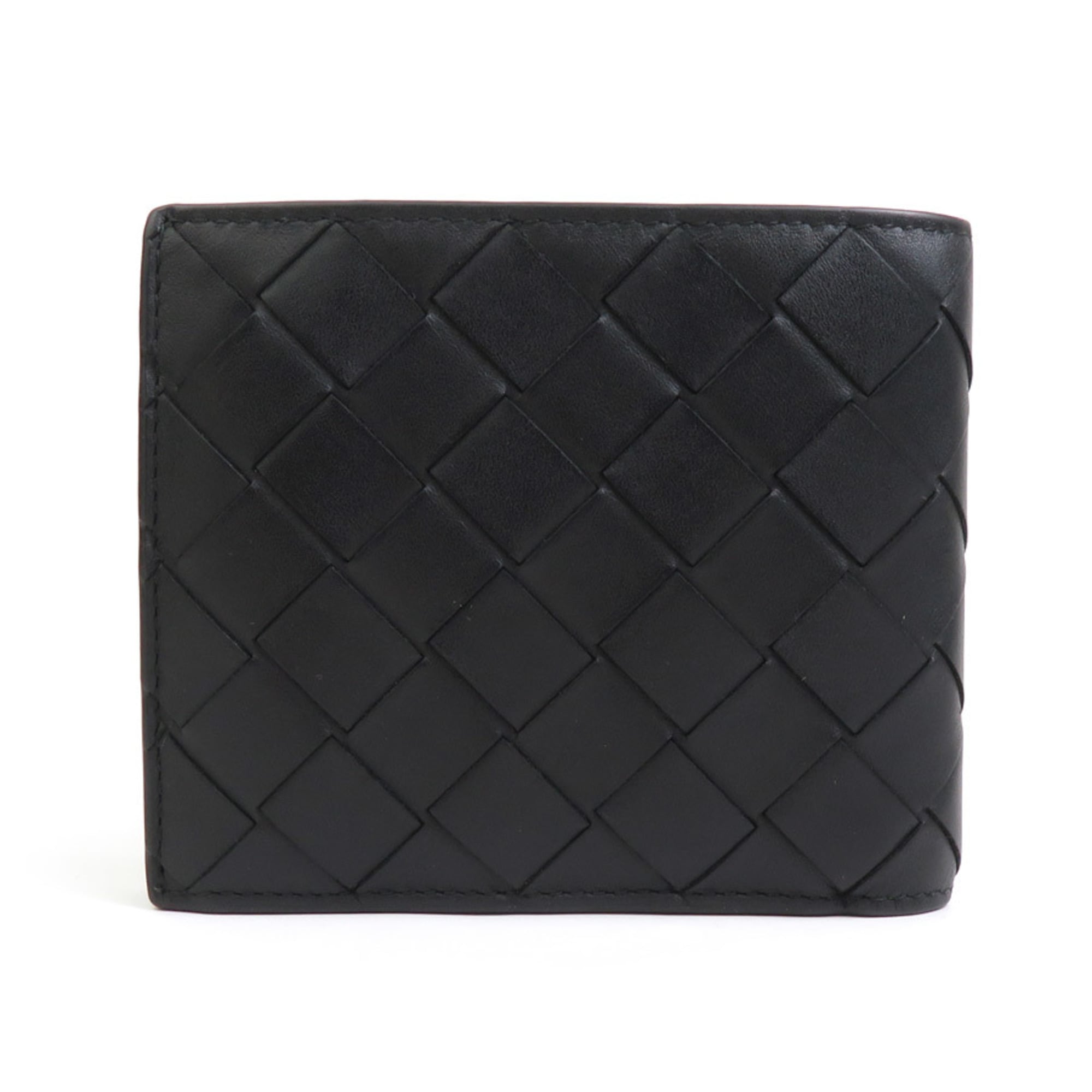 Bottega Veneta Black Leather Wallet (Bi-Fold) (Pre-Owned)