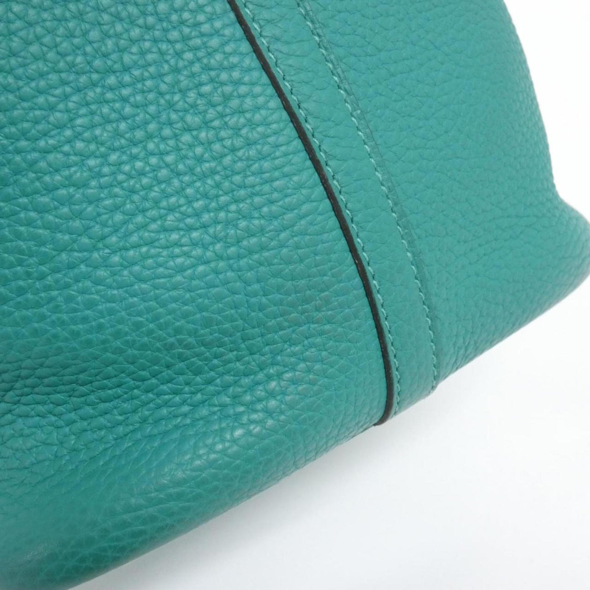 Hermes Green Vert Taurillon Clemence Leather Handbag (Pre-Owned)