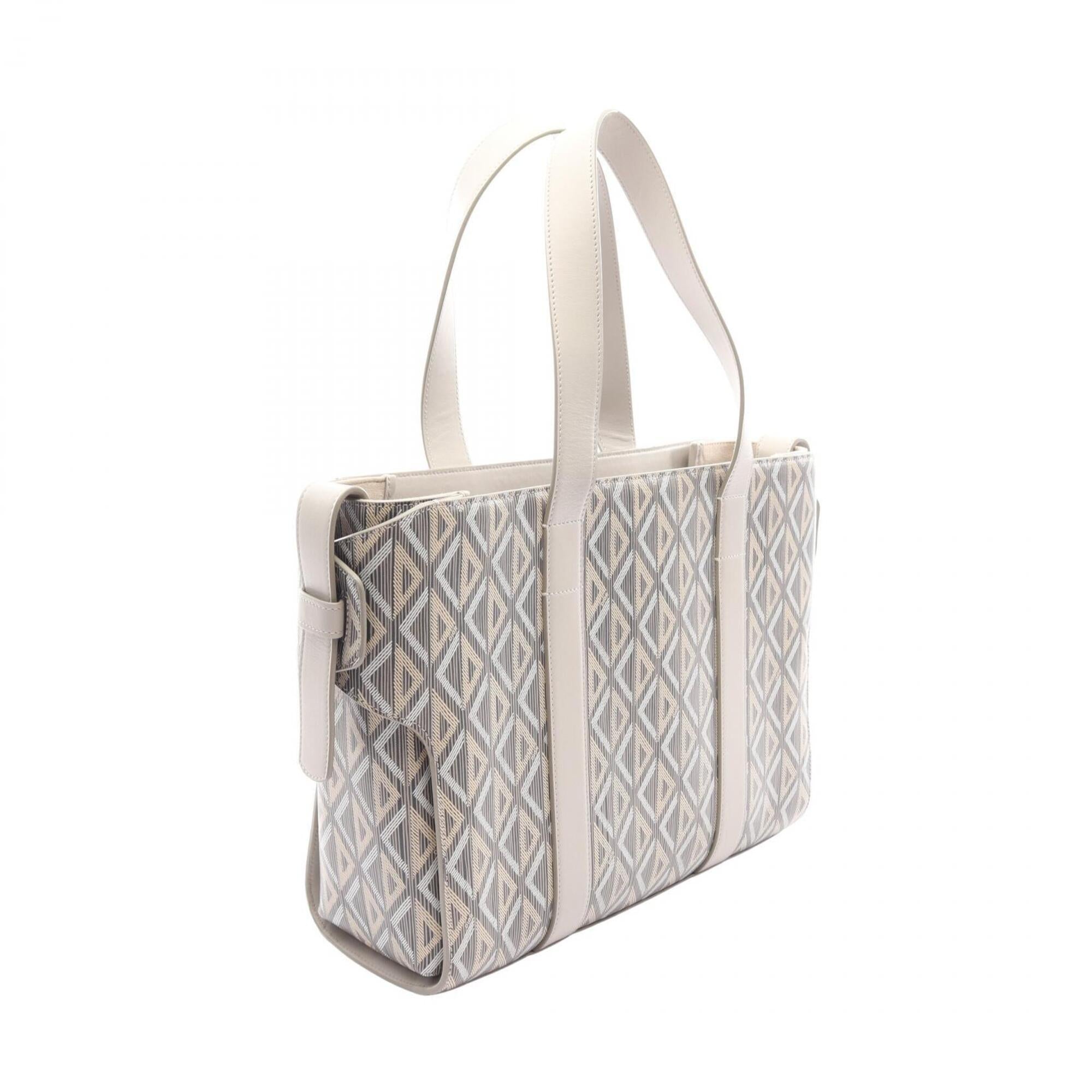 Christian Dior Gray Multi-Color Coated Canvas Pvc Leather Handbag Tote Bag (Pre-Owned)