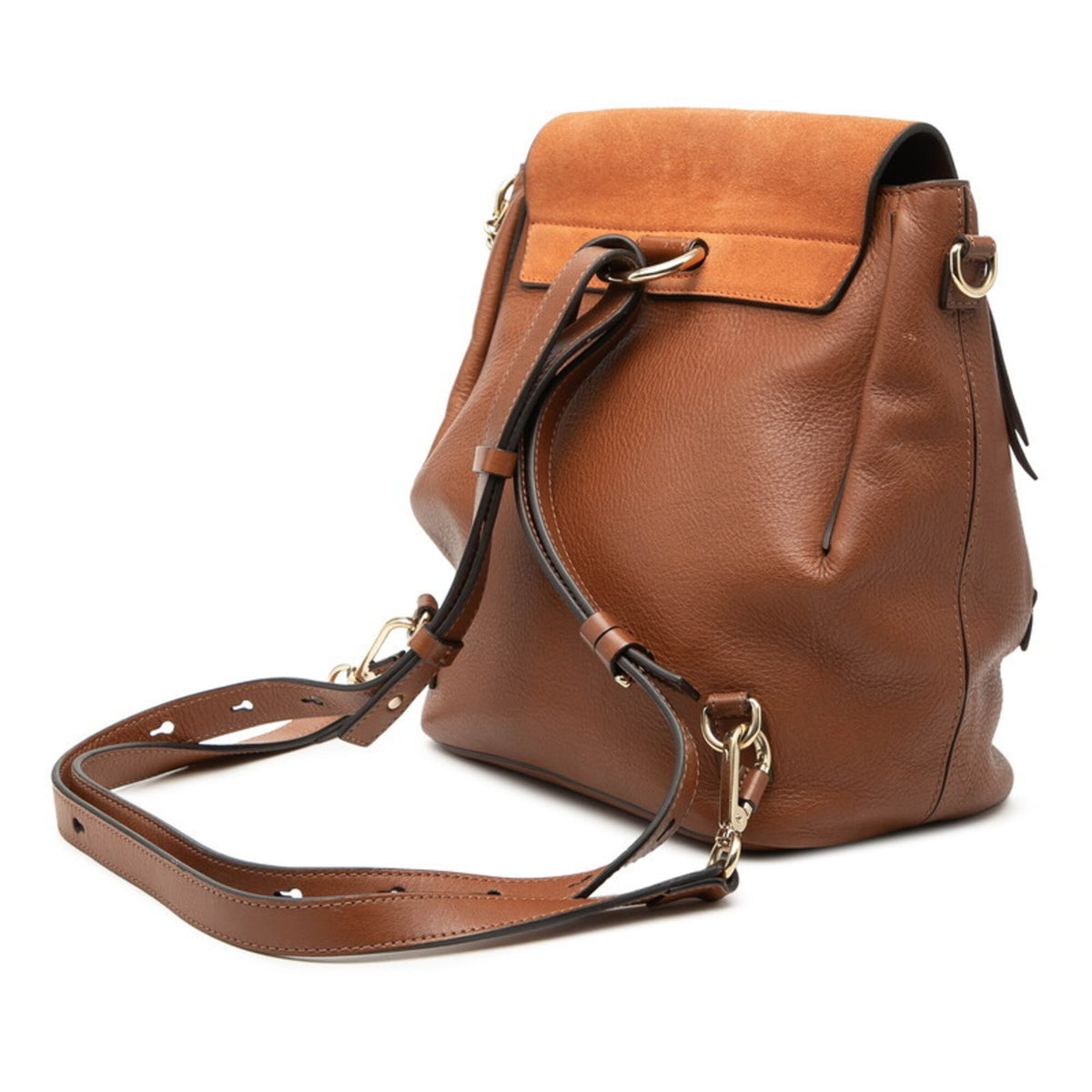 Chloé Brown Leather Suede Backpack (Pre-Owned)