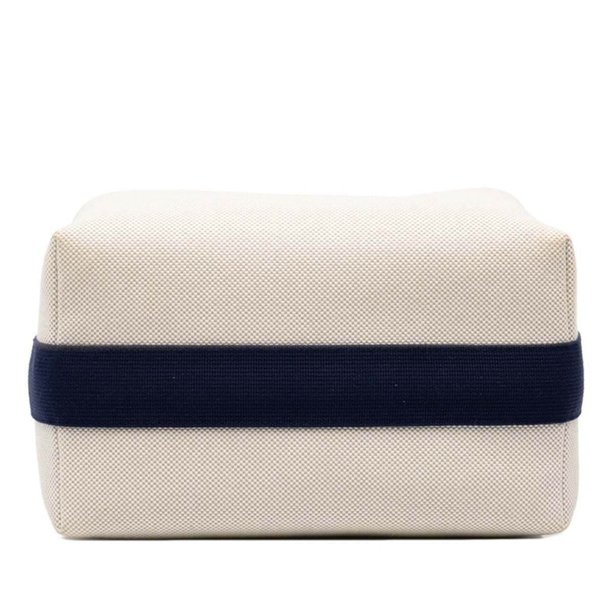 Hermes Ivory Navy Toile H Handbag Pouch (Pre-Owned)