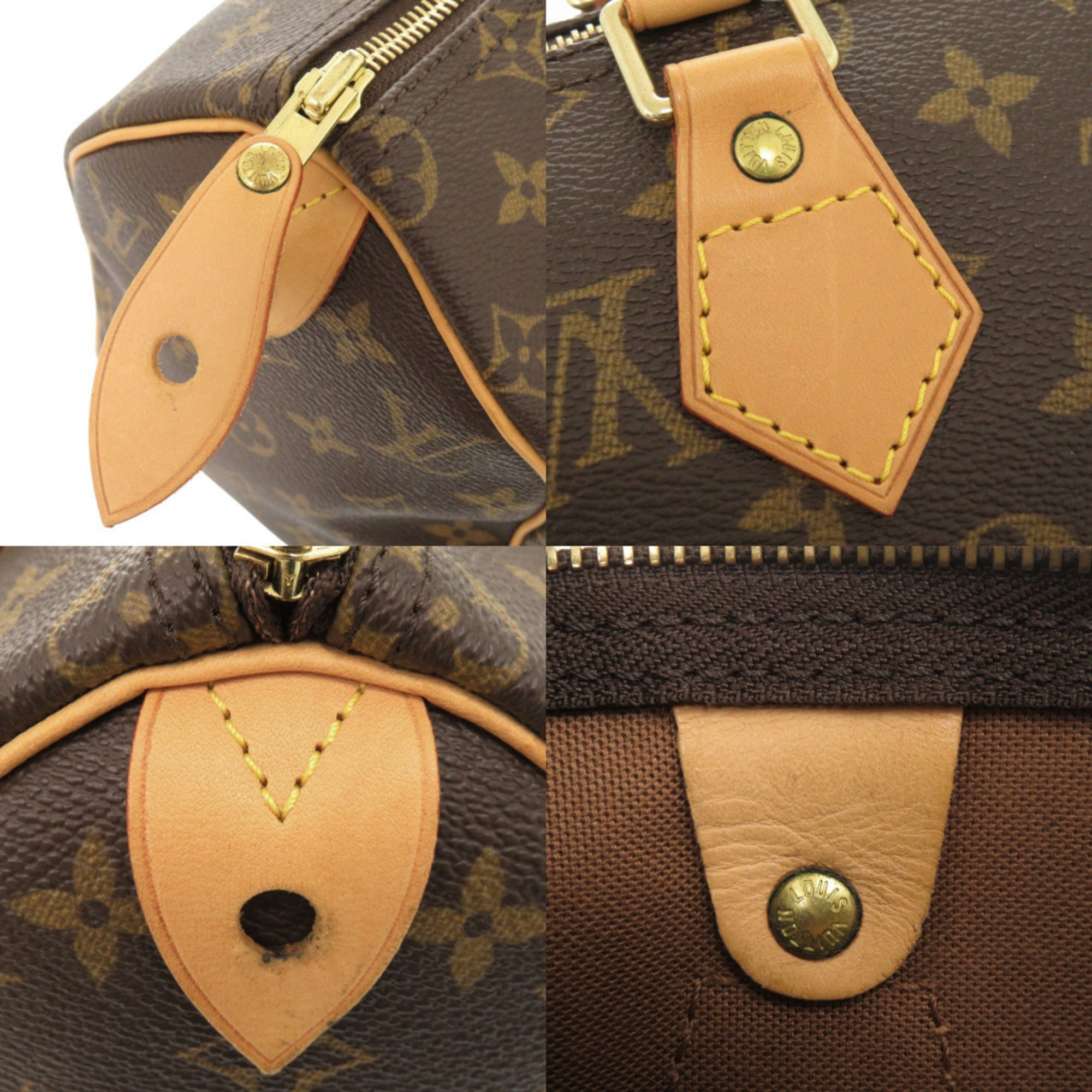 Louis Vuitton Brown Monogram Canvas Handbag (Pre-Owned)
