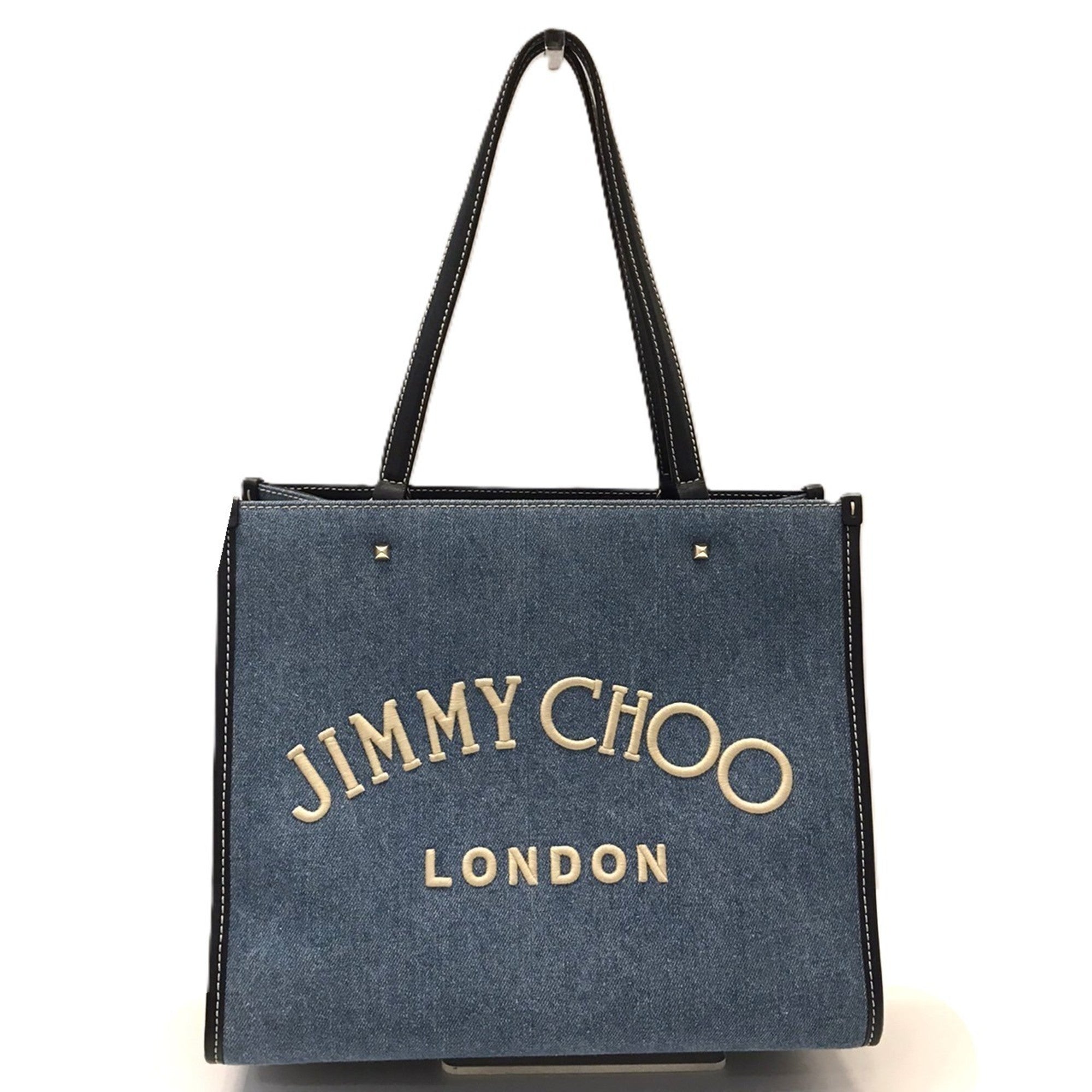 Jimmy Choo Denim Leather Tote Bag (Pre-Owned)