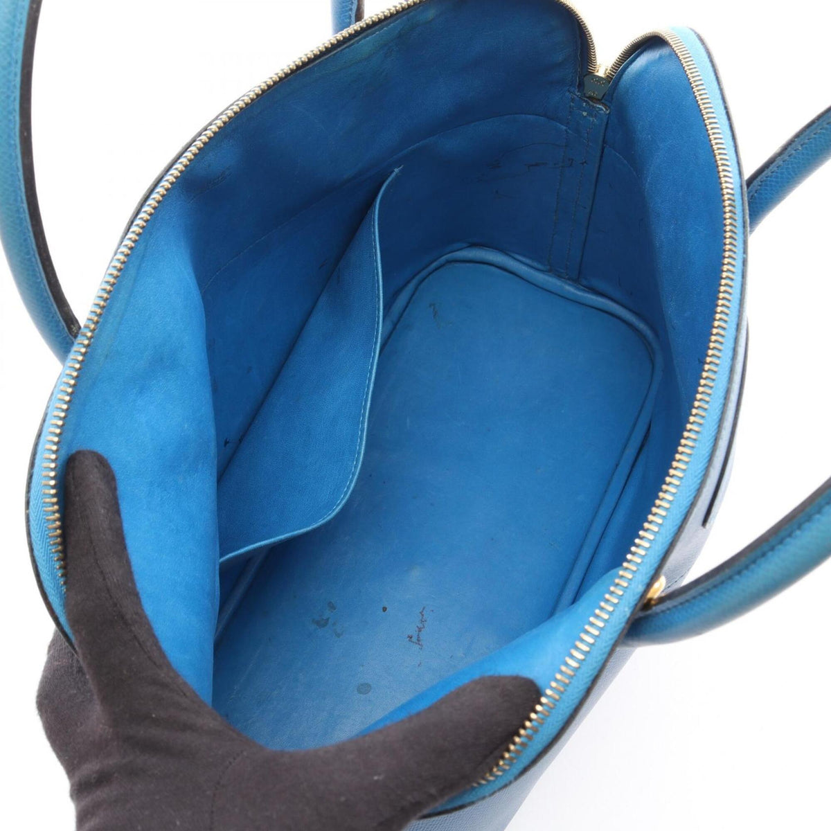 Hermes Blue Courchevel Leather Handbag (Pre-Owned)