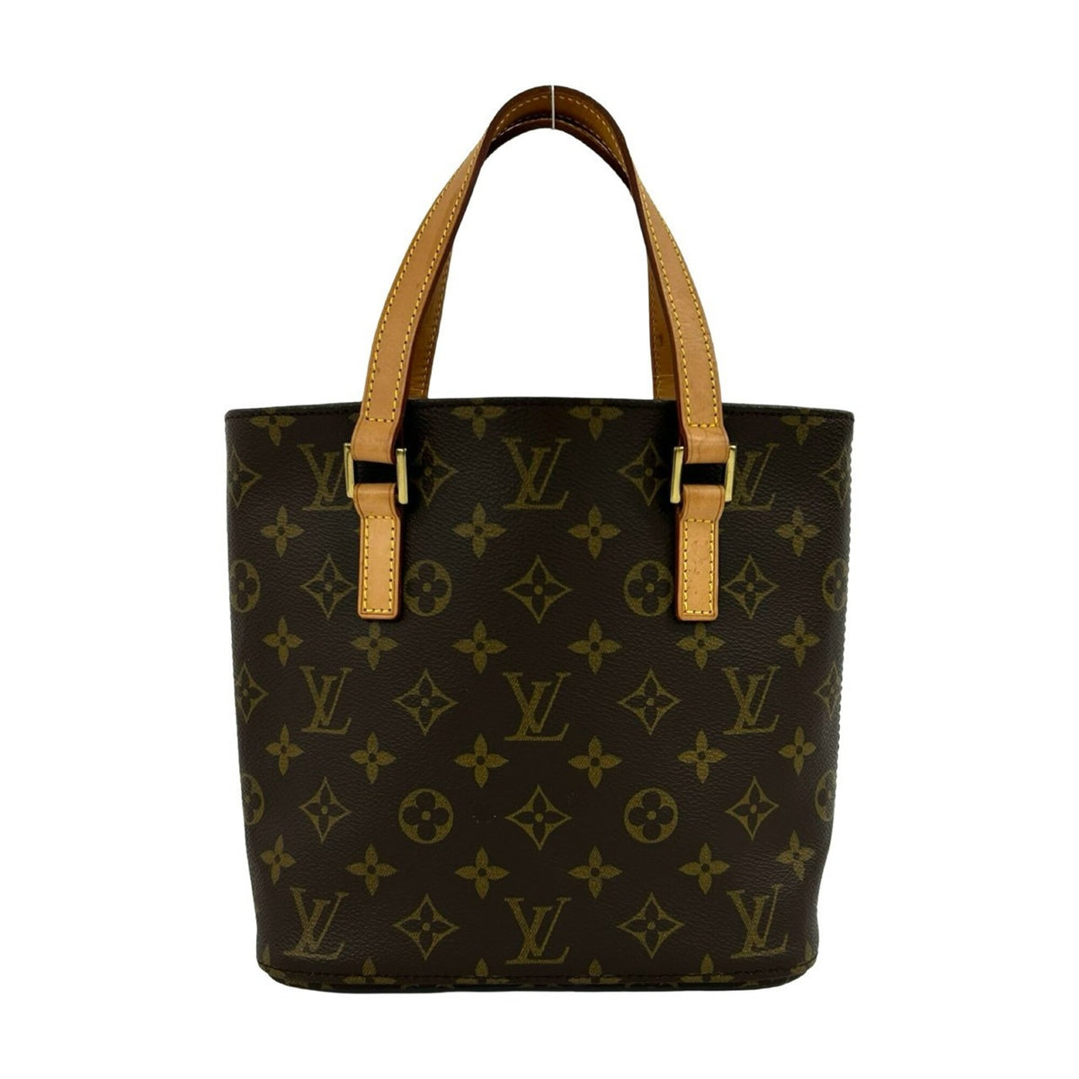 Louis Vuitton Brown Leather Pvc Handbag Tote Bag (Pre-Owned)