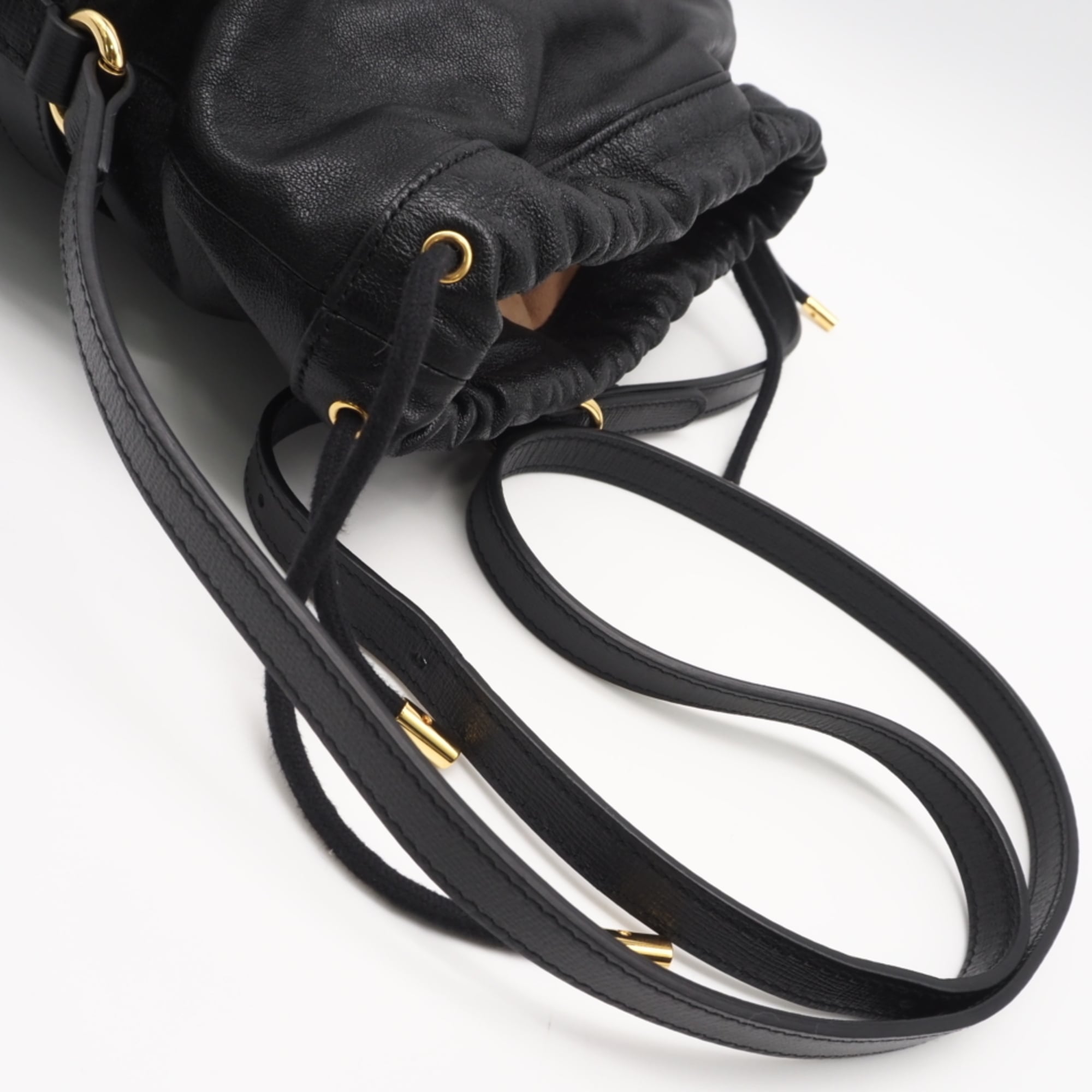 Gucci Horsebit Black Leather Shoulder Bag (Pre-Owned)