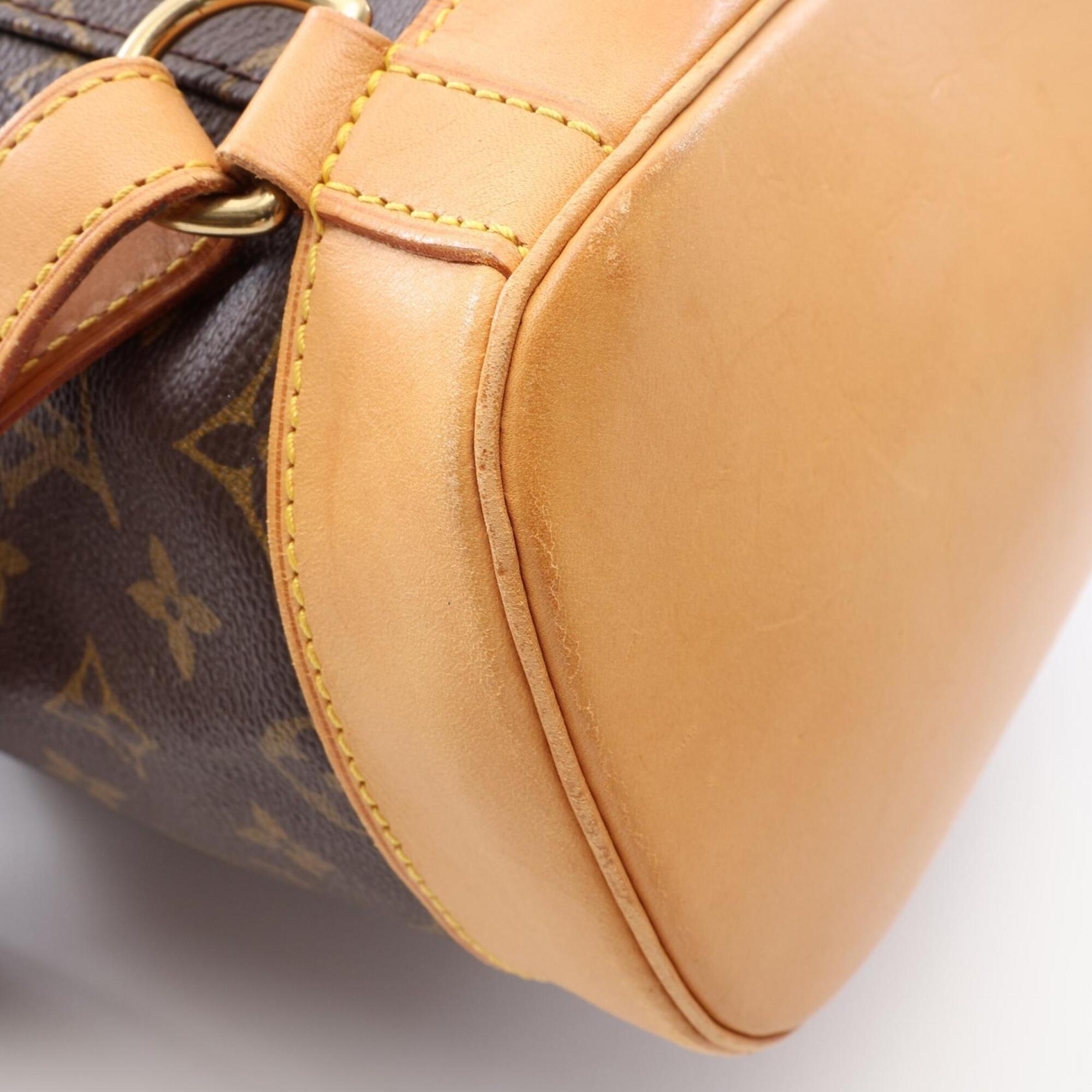 Louis Vuitton Brown Monogram Coated Canvas Leather Backpack (Pre-Owned)