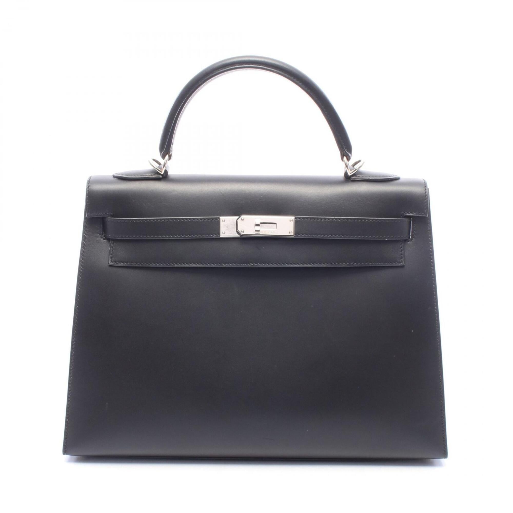 Hermes Black Chamonix Leather Handbag (Pre-Owned)