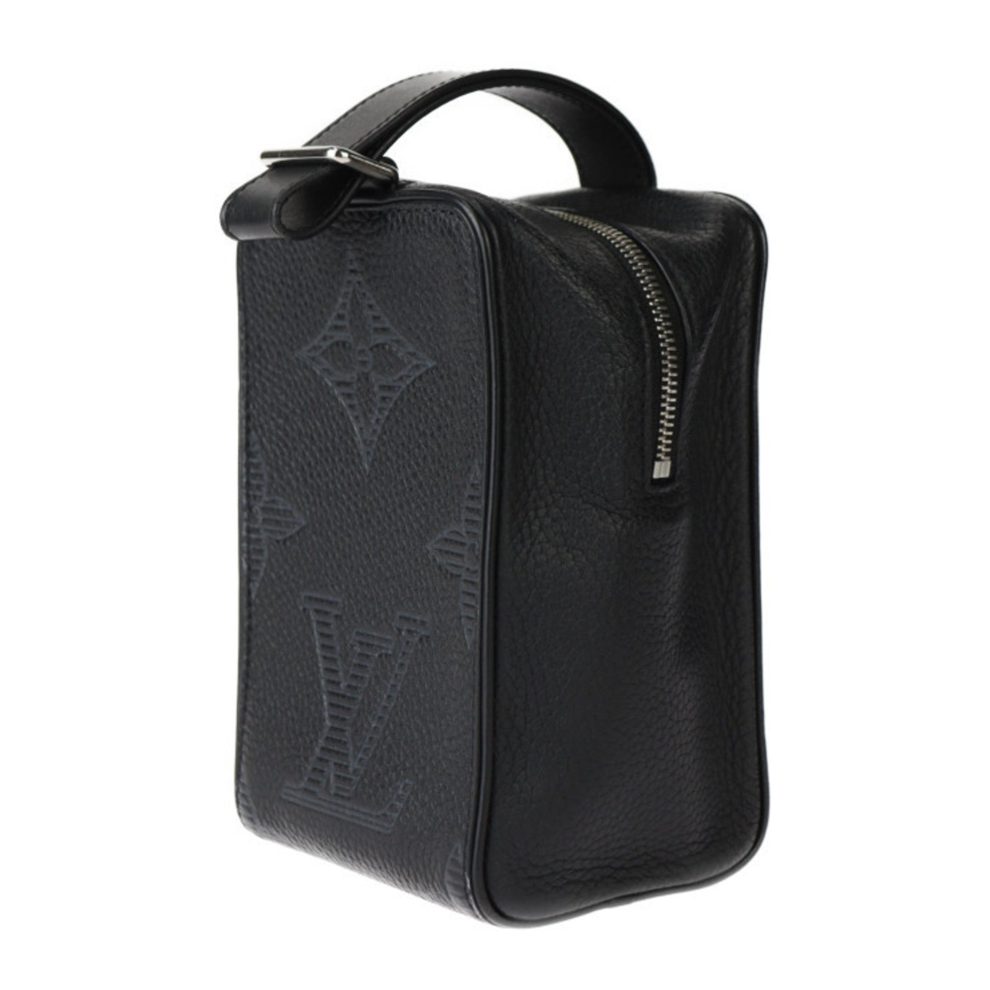 Louis Vuitton Monogram Black Monogram Monogram Leather Clutch Bag Handbag (Pre-Owned)