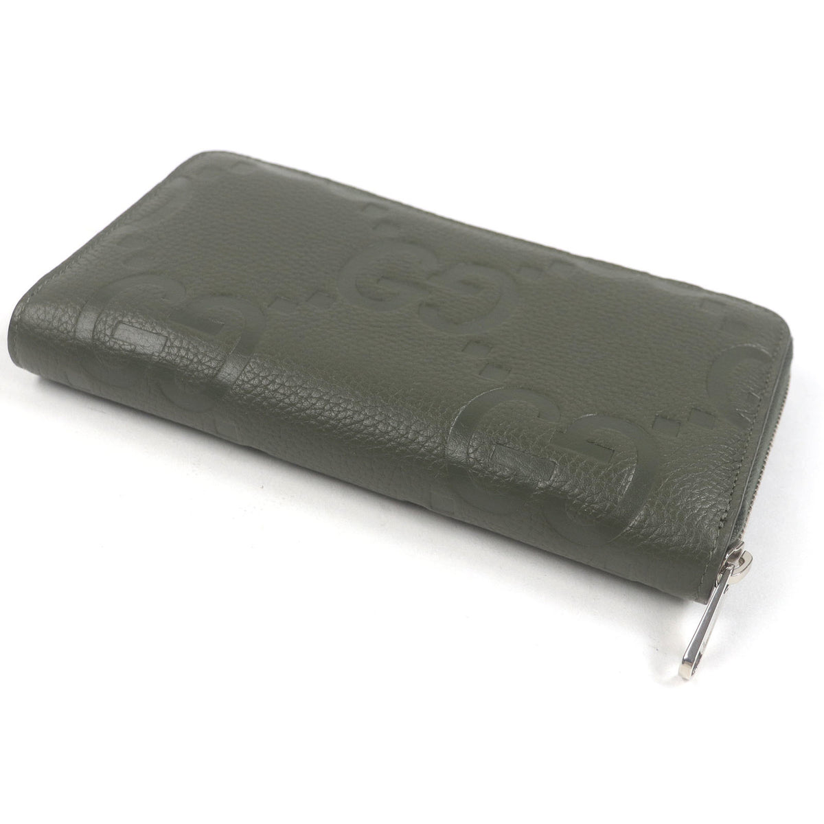 Gucci Khaki Leather Long Wallet (Bi-Fold) (Pre-Owned)