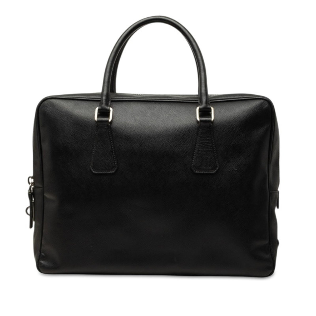 Prada Black Leather Briefcase Handbag (Pre-Owned)