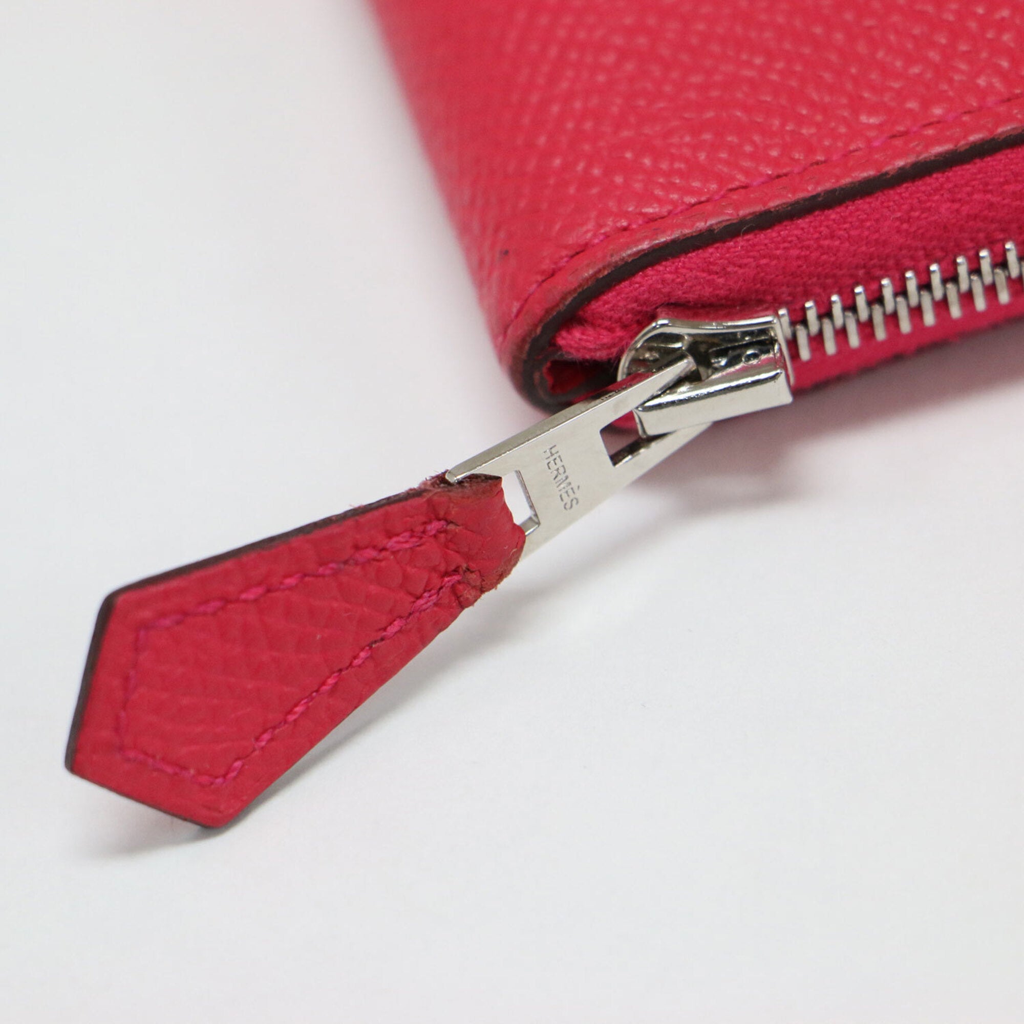 Hermes Pink Leather Long Wallet (Bi-Fold) (Pre-Owned)