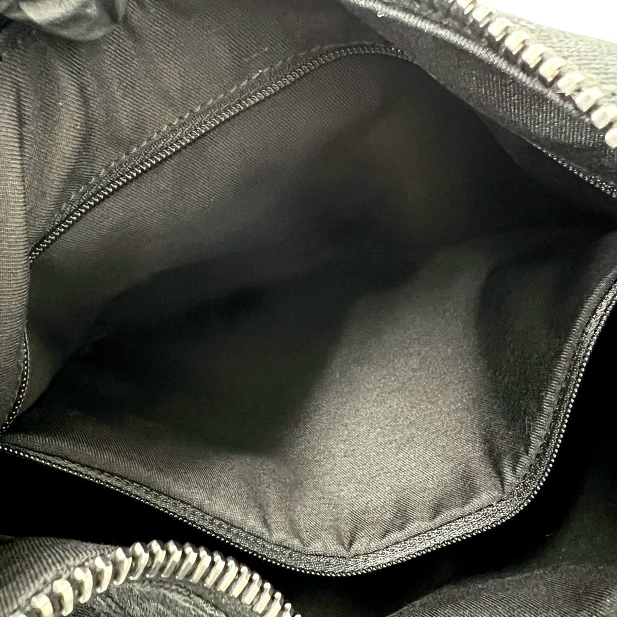 Gucci Black Canvas Leather Handbag Shoulder Bag Tote Bag (Pre-Owned)