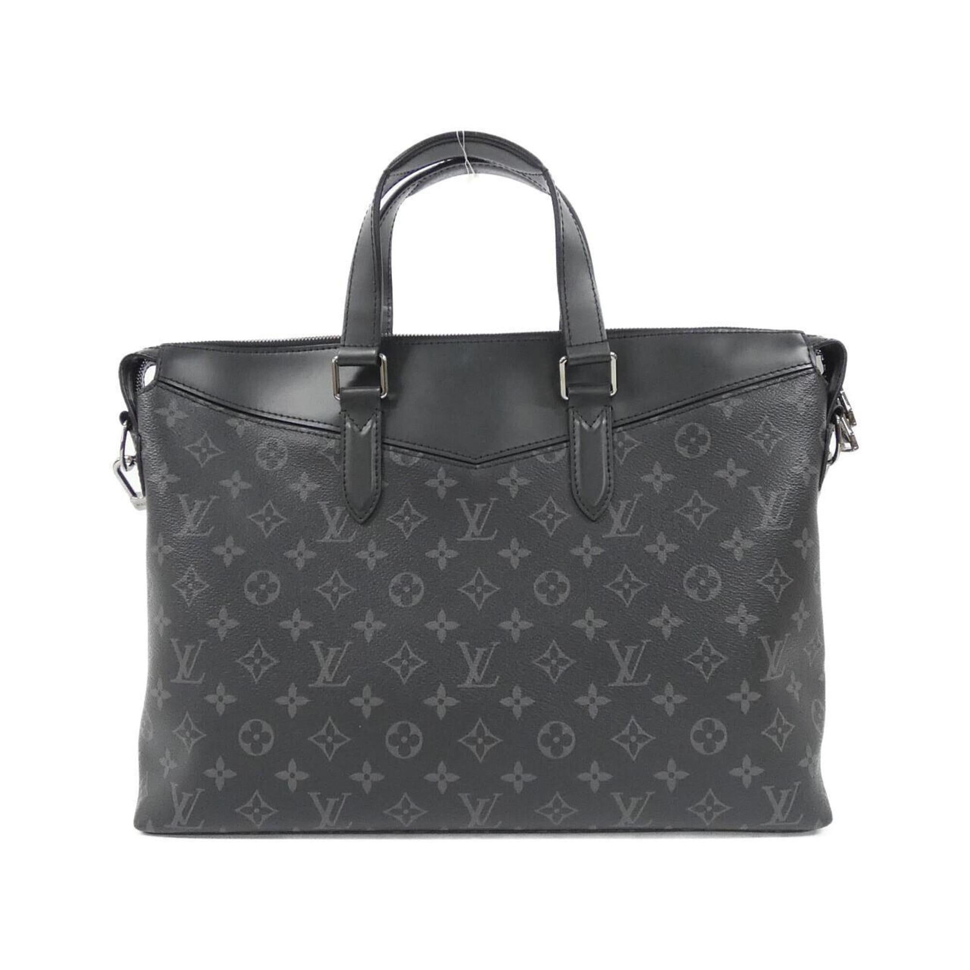 Louis Vuitton Monogram Eclipse Black Coated Canvas Briefcase Handbag (Pre-Owned)