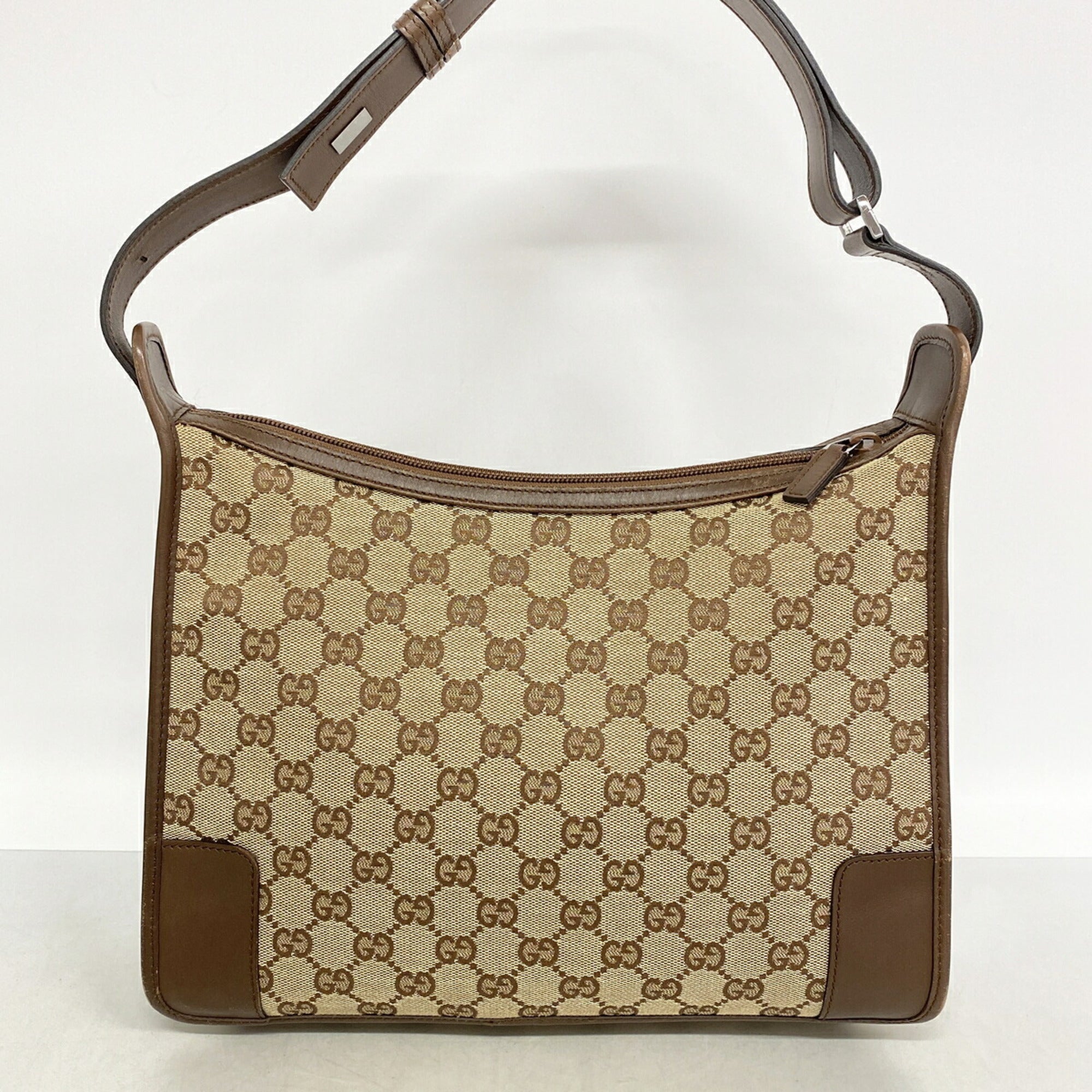 Gucci Beige Canvas Shoulder Bag (Pre-Owned)