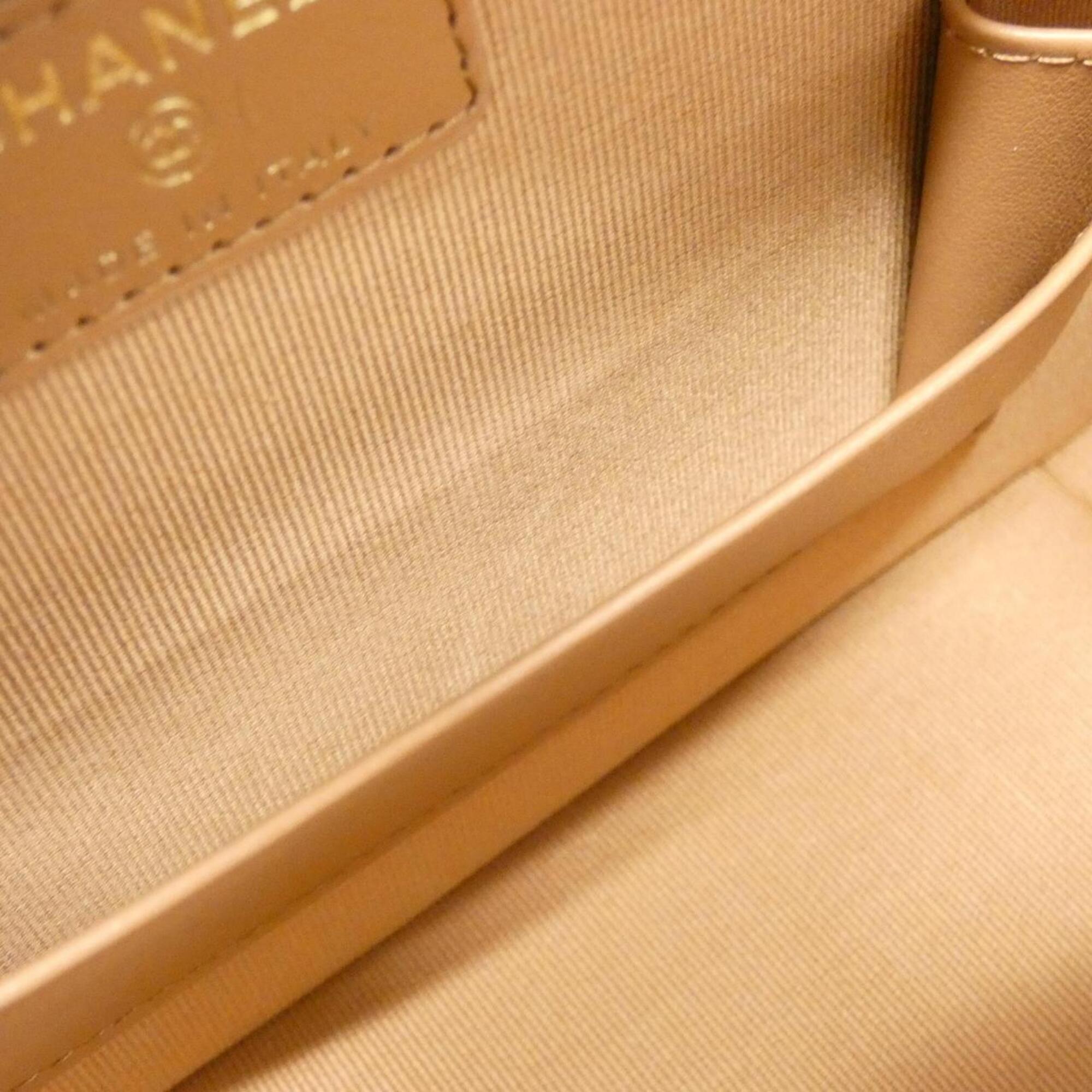 Chanel Dark Beige Grained Calfskin Handbag (Pre-Owned)