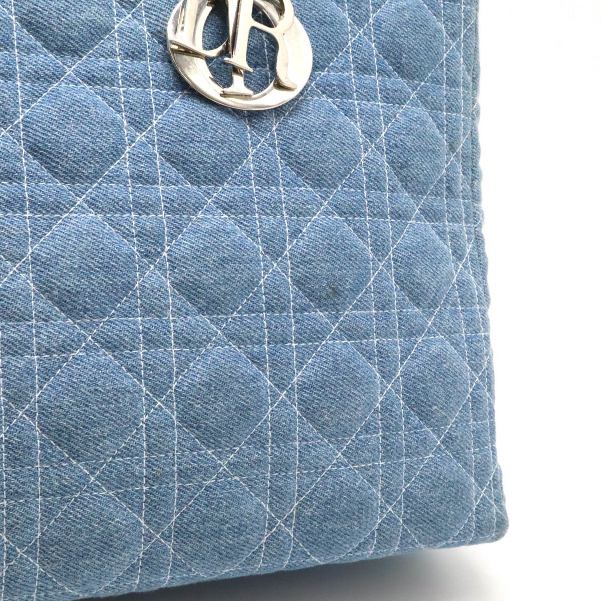 Christian Dior Clear Light Blue Denim Plastic Handbag Shoulder Bag (Pre-Owned)