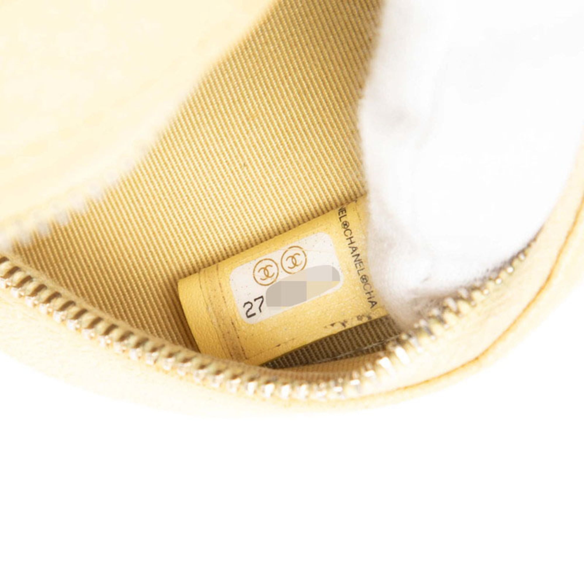 Chanel Yellow Grained Calfskin Shoulder Bag (Pre-Owned)