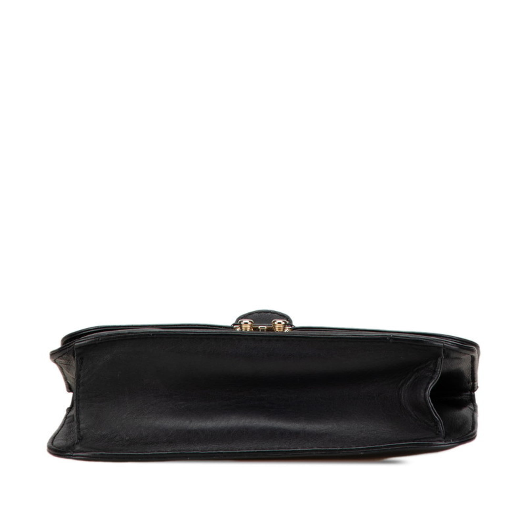 Valentino Black Leather Shoulder Bag (Pre-Owned)