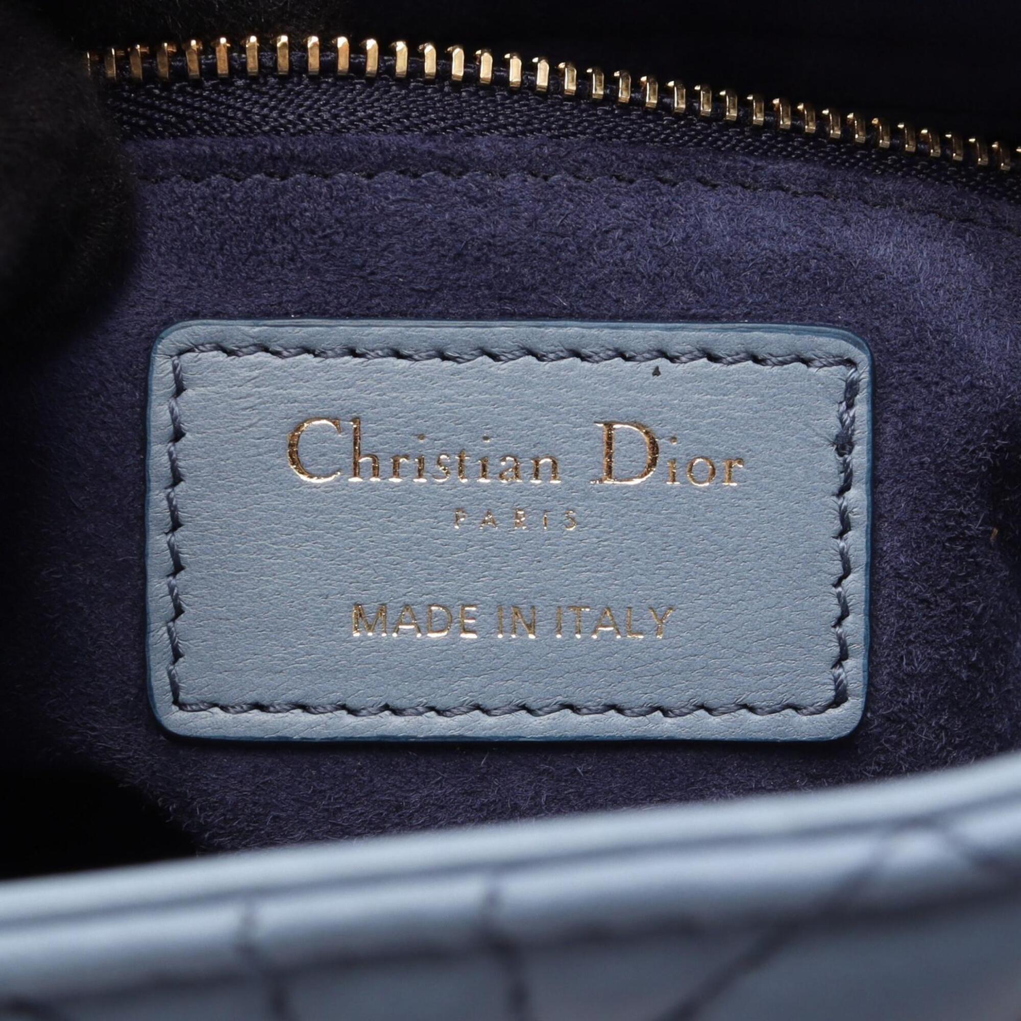 Christian Dior Blue Navy Leather Handbag (Pre-Owned)