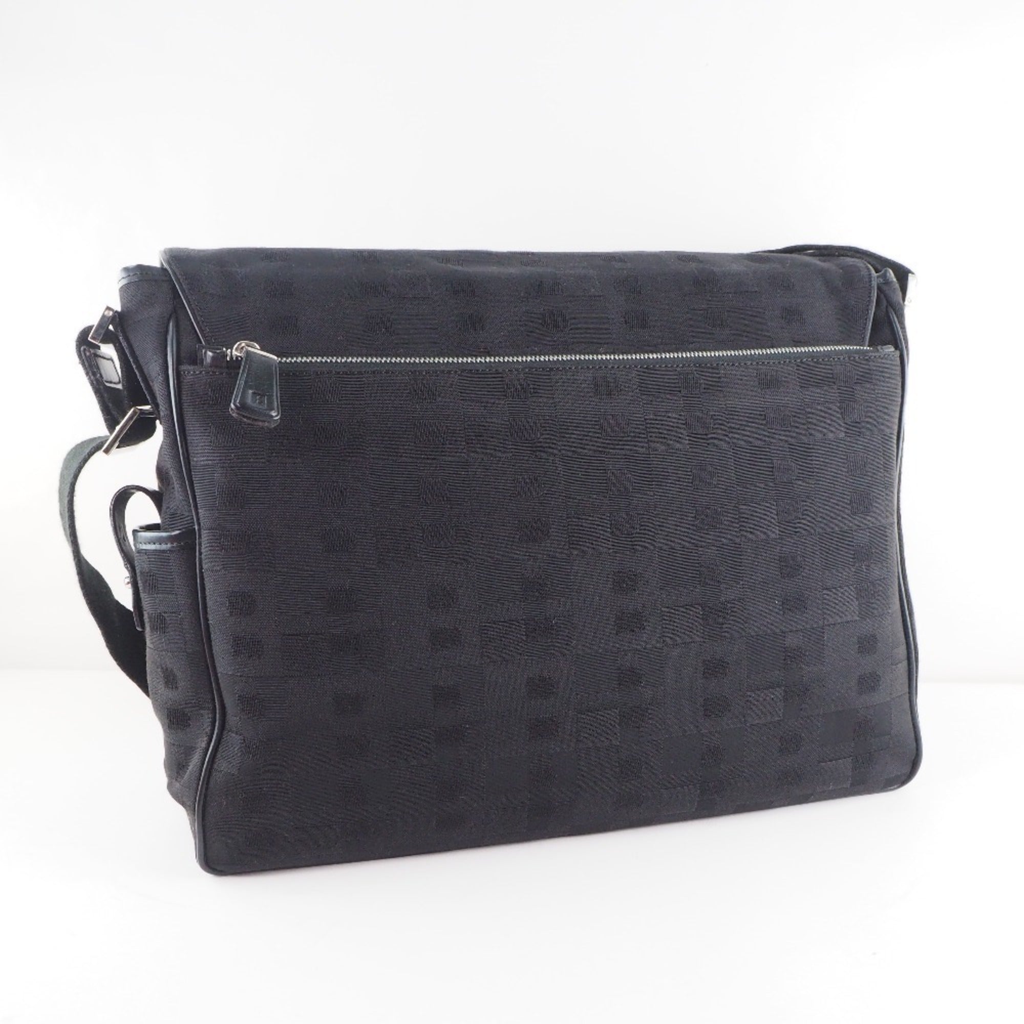 Bally Black Canvas Shoulder Bag (Pre-Owned)