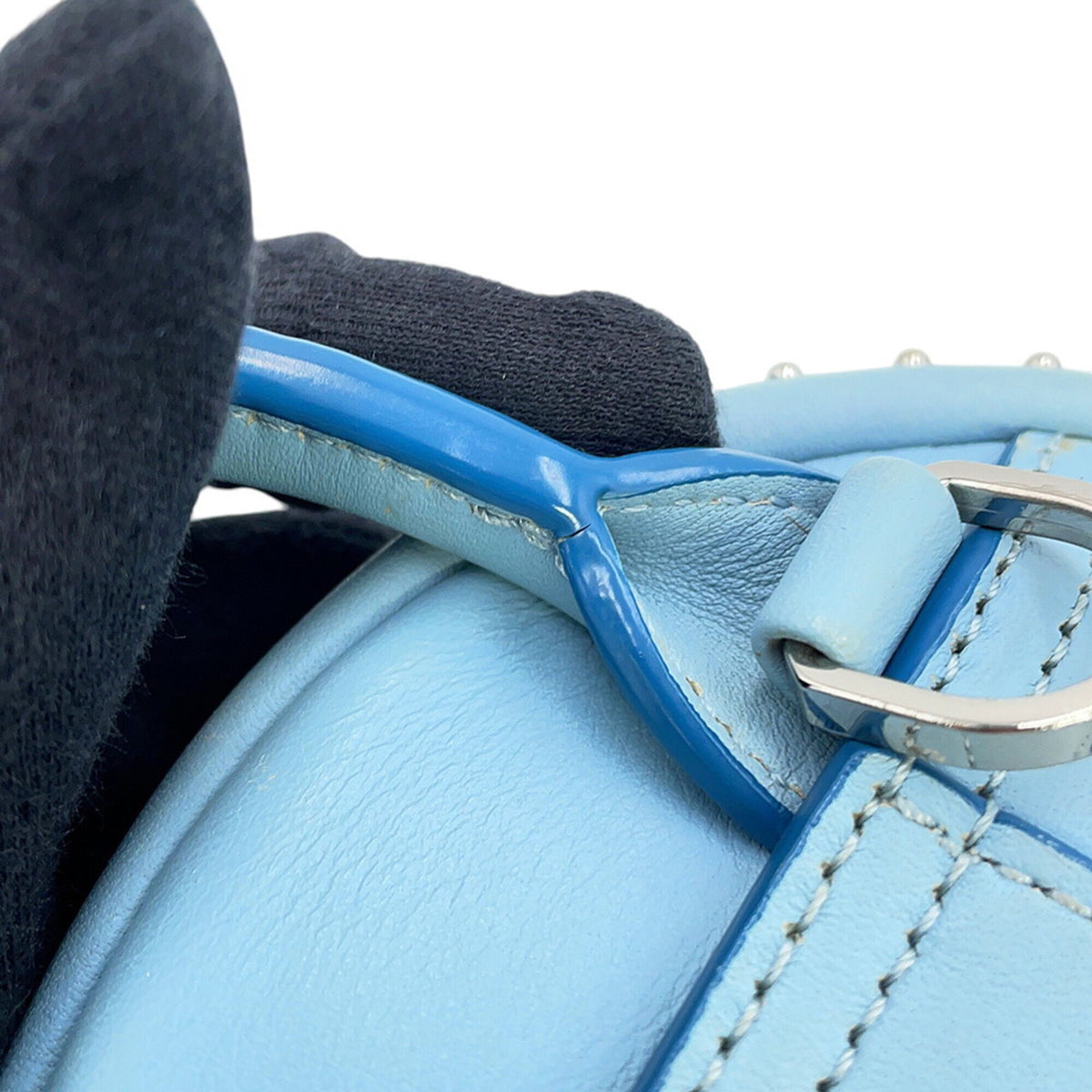 Mcm Light Blue Leather Backpack (Pre-Owned)