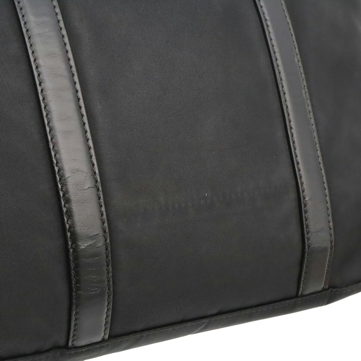 Prada Black Blue Nero Nylon Handbag Shoulder Bag Tote Bag (Pre-Owned)