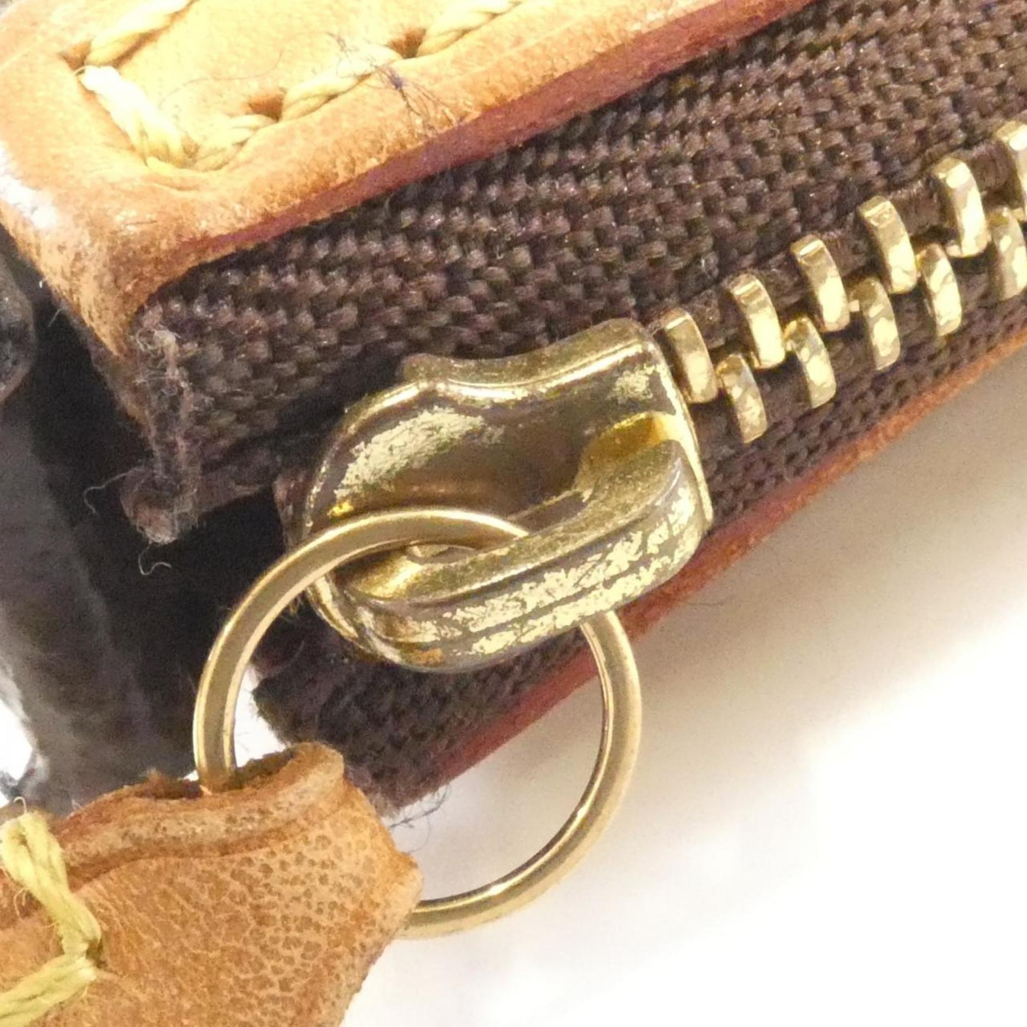 Louis Vuitton Marron Coated Canvas Pochette Pouch (Pre-Owned)