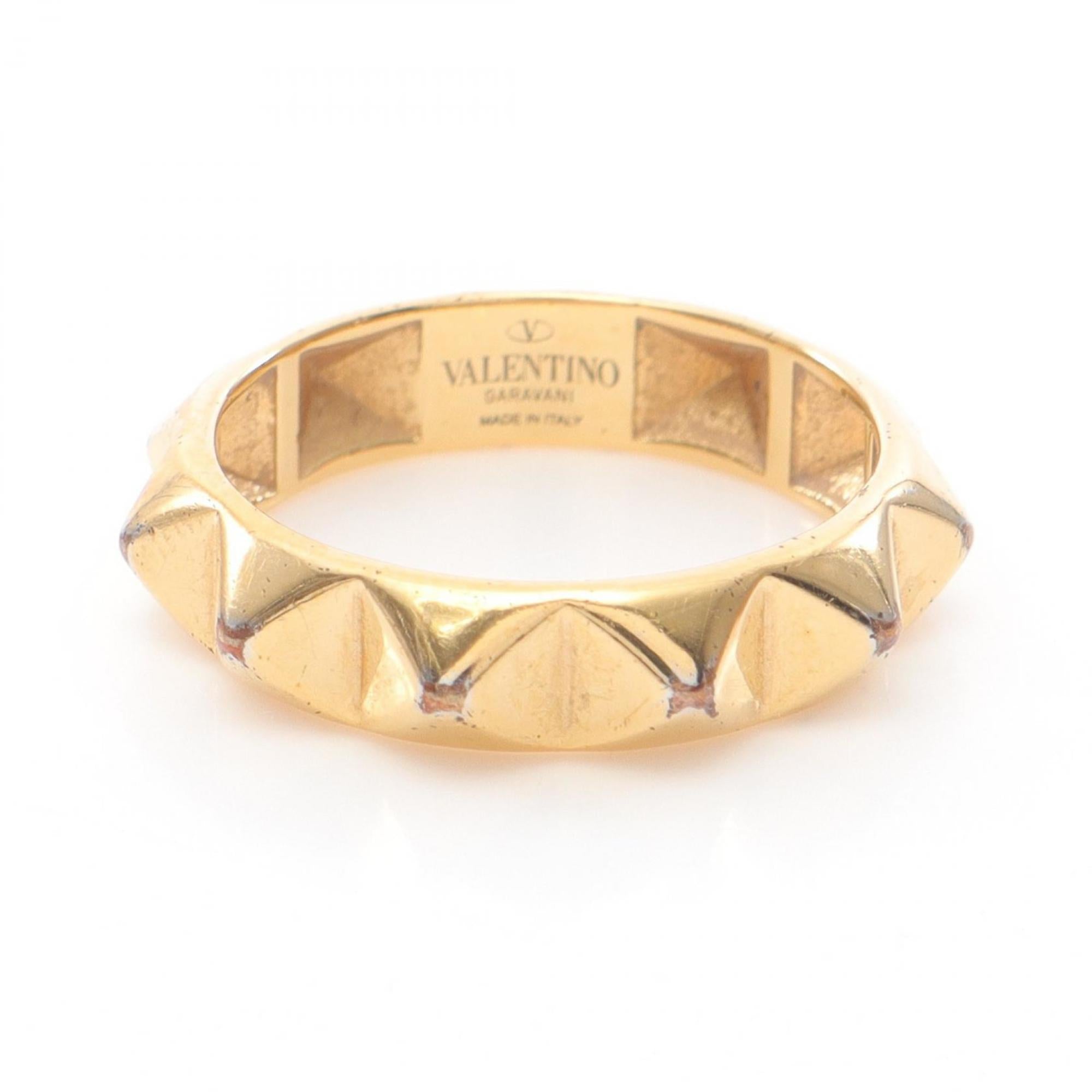 Valentino Gold Gold Plating Band Ring (Pre-Owned)