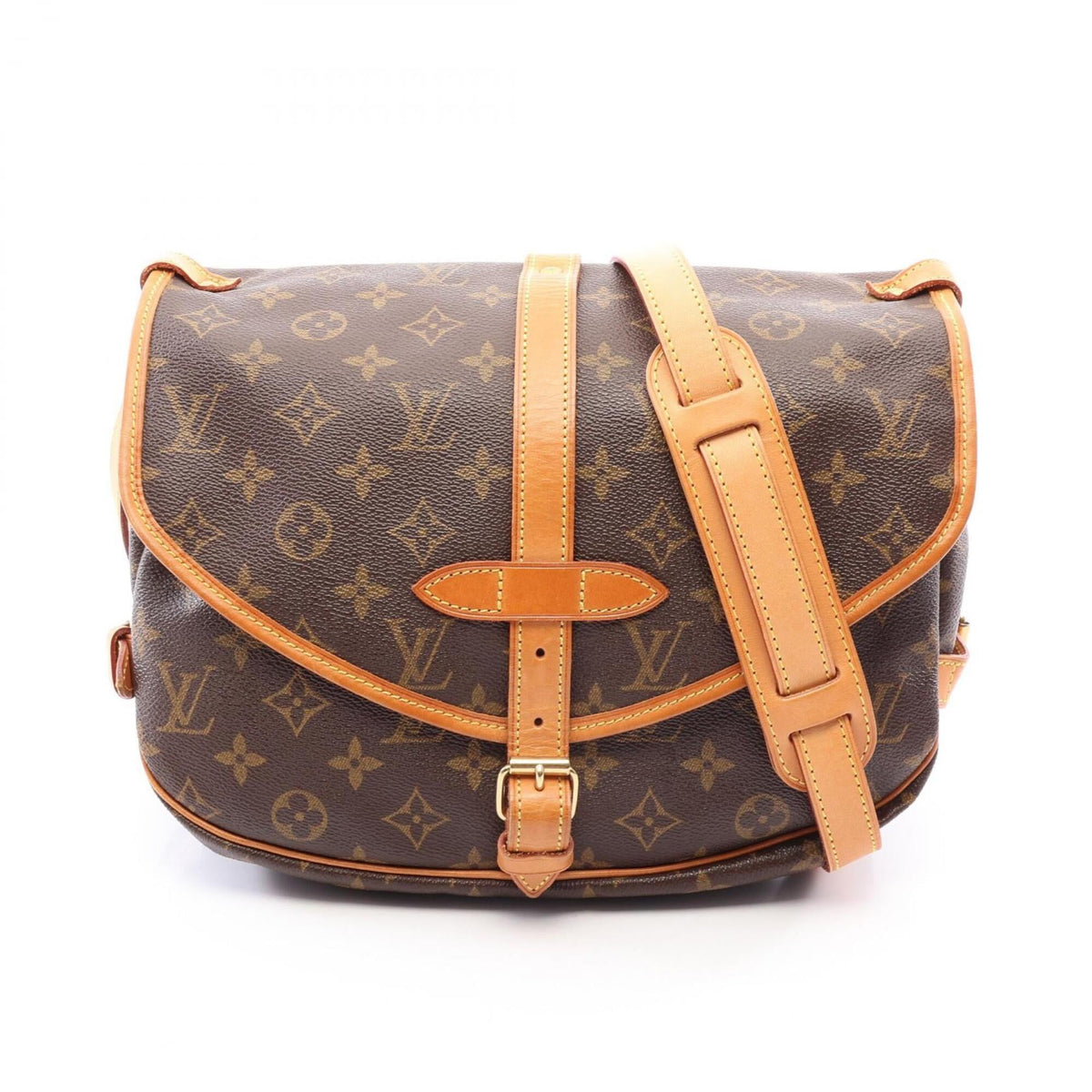 Louis Vuitton Brown Coated Canvas Pvc Monogram Leather Handbag Shoulder Bag (Pre-Owned)