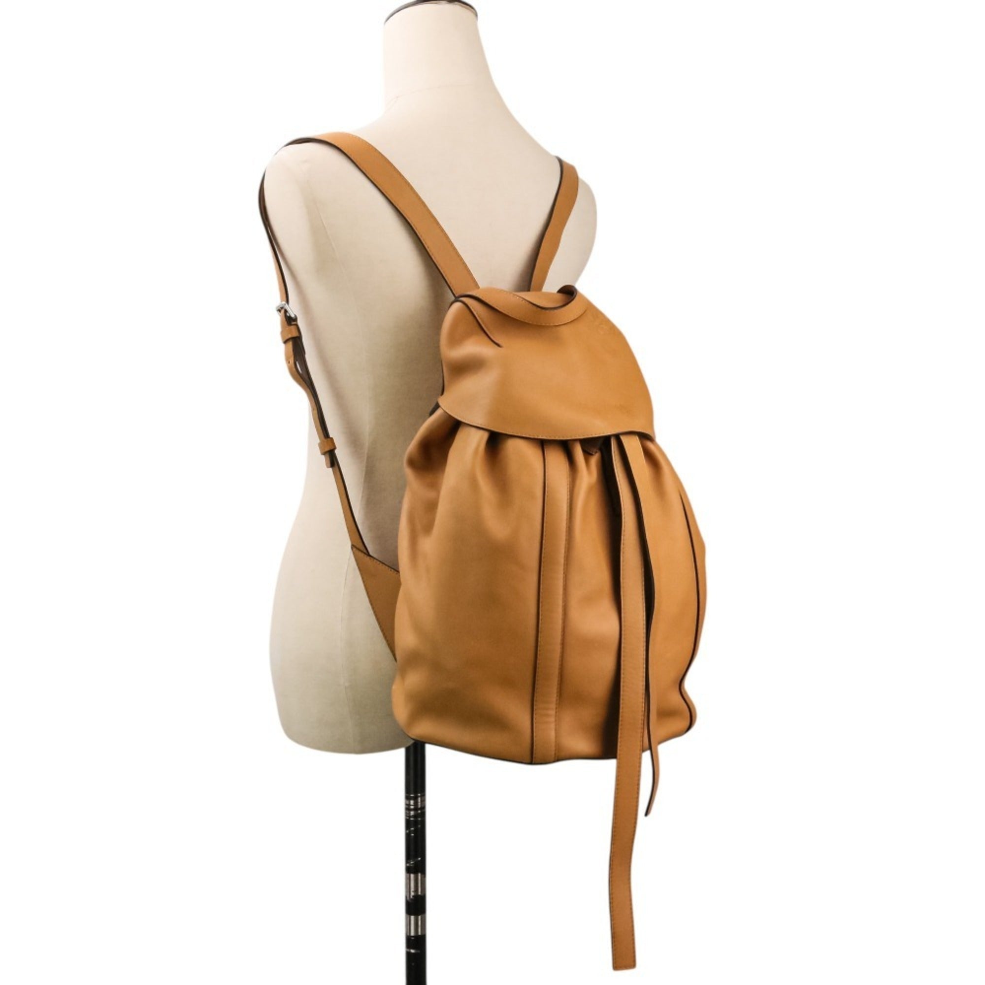 Loewe Brown Camel Leather Backpack (Pre-Owned)