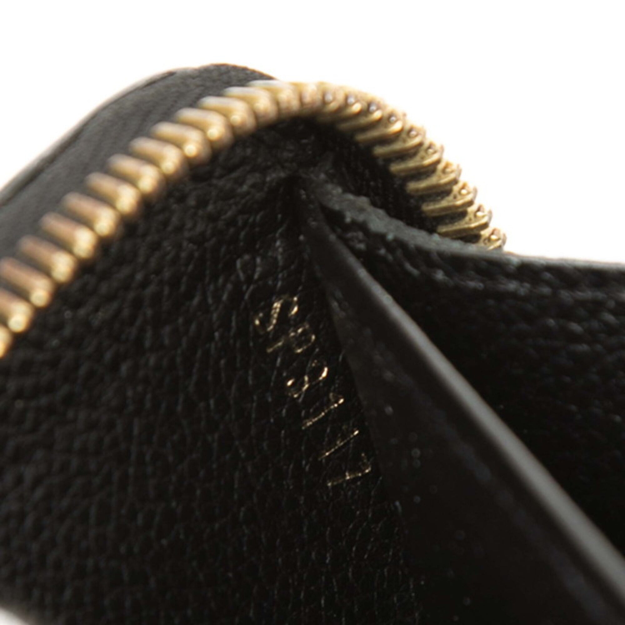Louis Vuitton Black Noir Leather Long Wallet (Bi-Fold) (Pre-Owned)