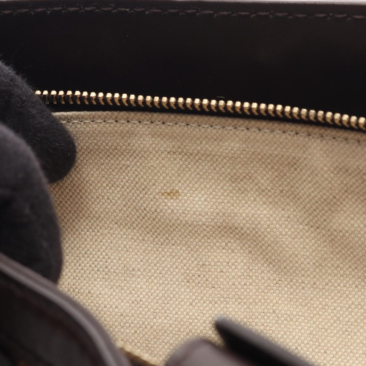 Gucci Beige Brown Canvas Leather Handbag Tote Bag (Pre-Owned)