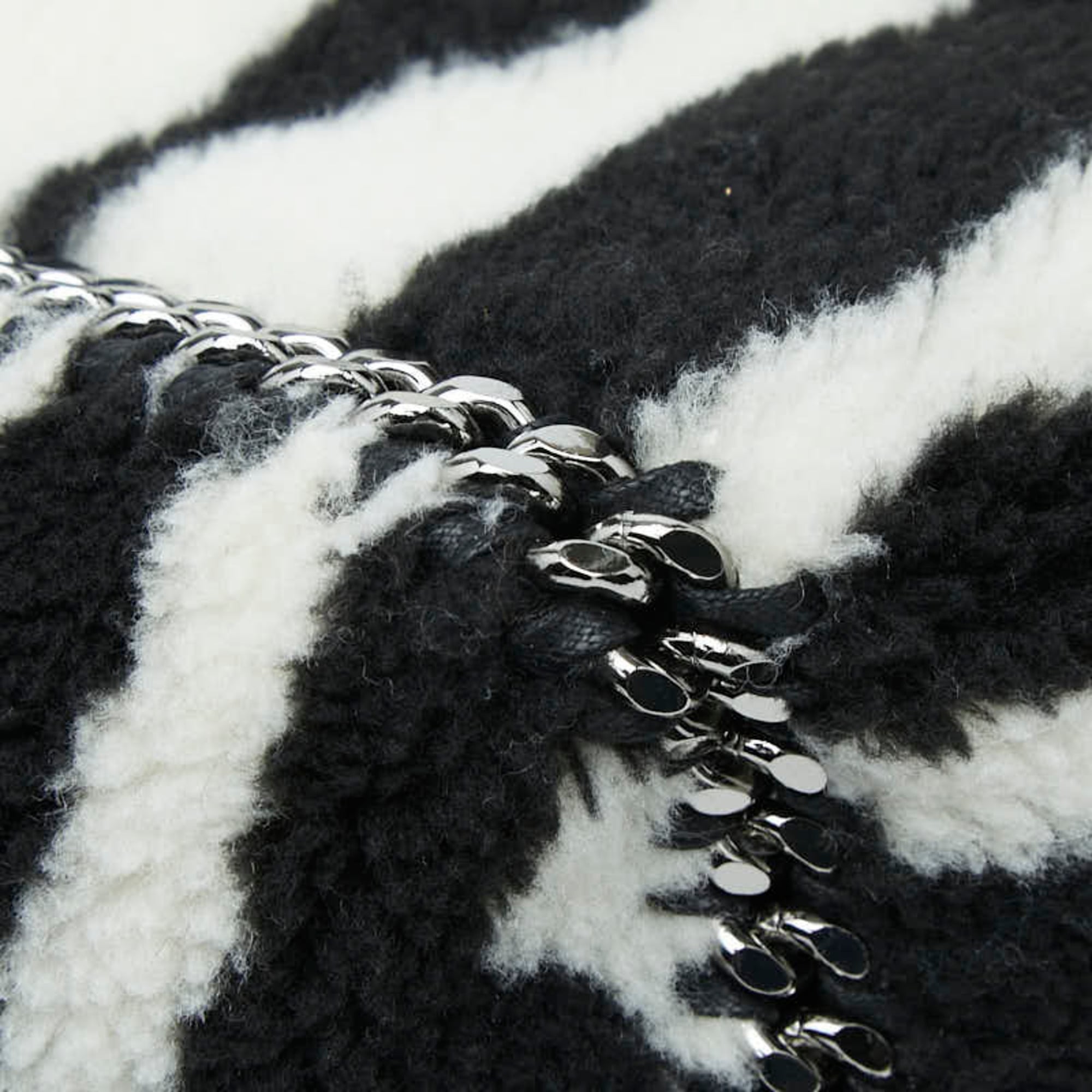 Stella Mccartney Black White Shoulder Bag Tote Bag (Pre-Owned)