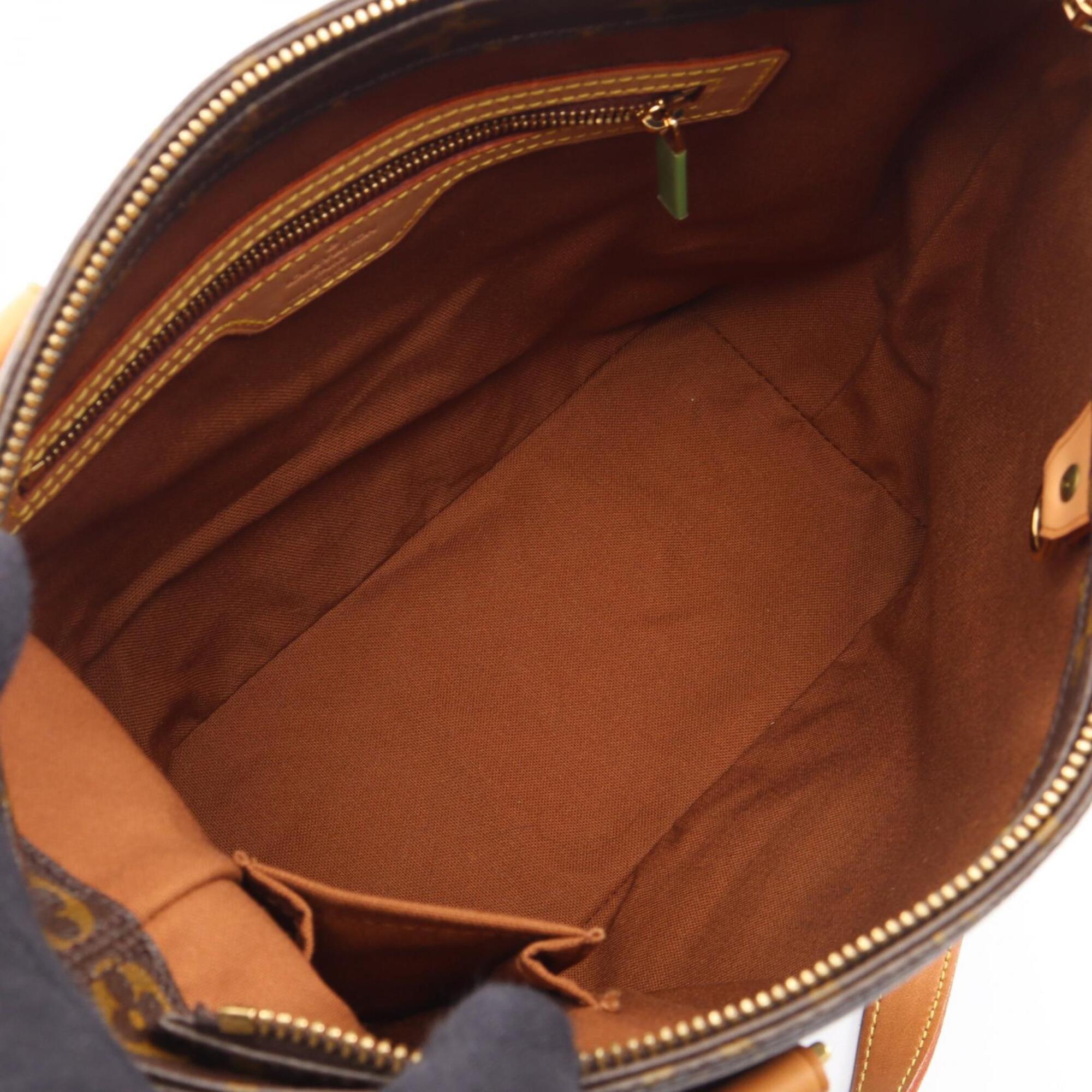 Louis Vuitton Brown Monogram Coated Canvas Leather Handbag Shoulder Bag (Pre-Owned)