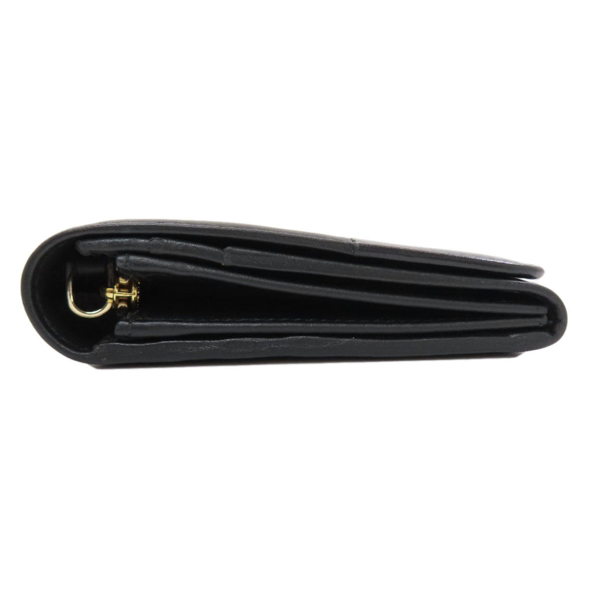 Bvlgari Bvlgari Bvlgari Black Leather Long Wallet (Bi-Fold) (Pre-Owned)