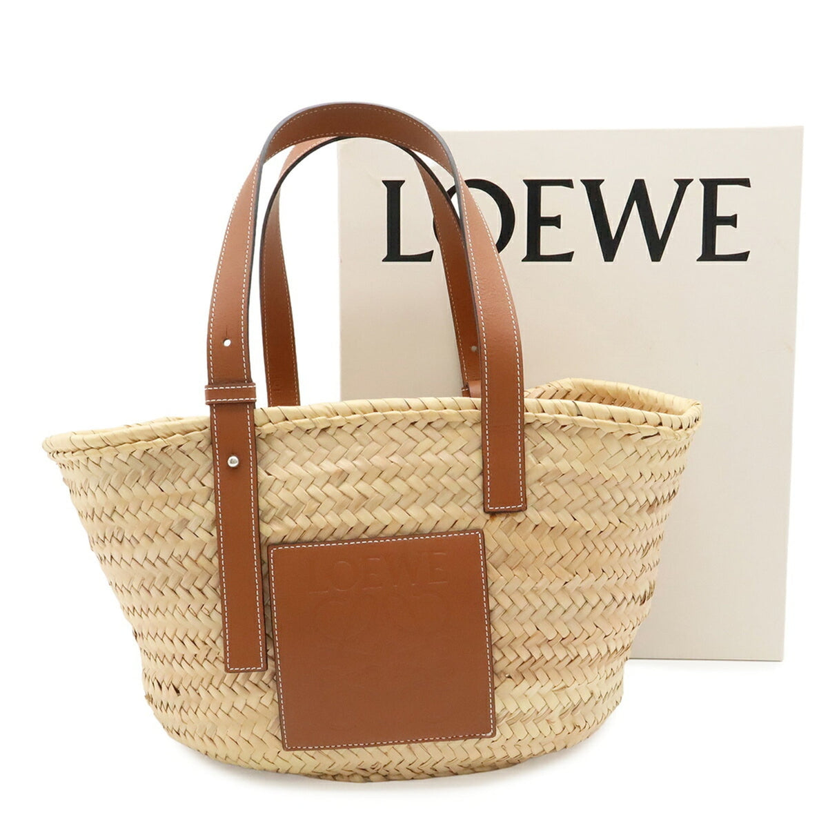 Loewe Brown Leather Basket Handbag (Pre-Owned)