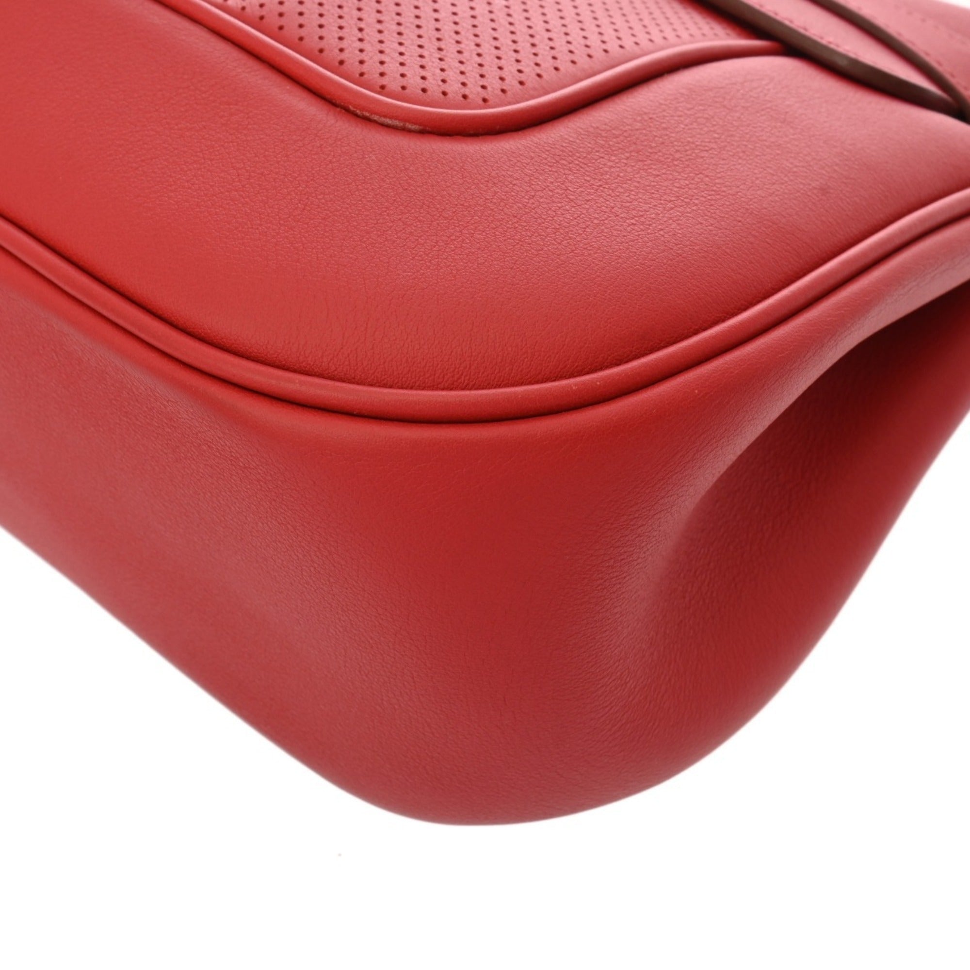 Hermes Rouge Casaque Swift Leather Shoulder Bag (Pre-Owned)