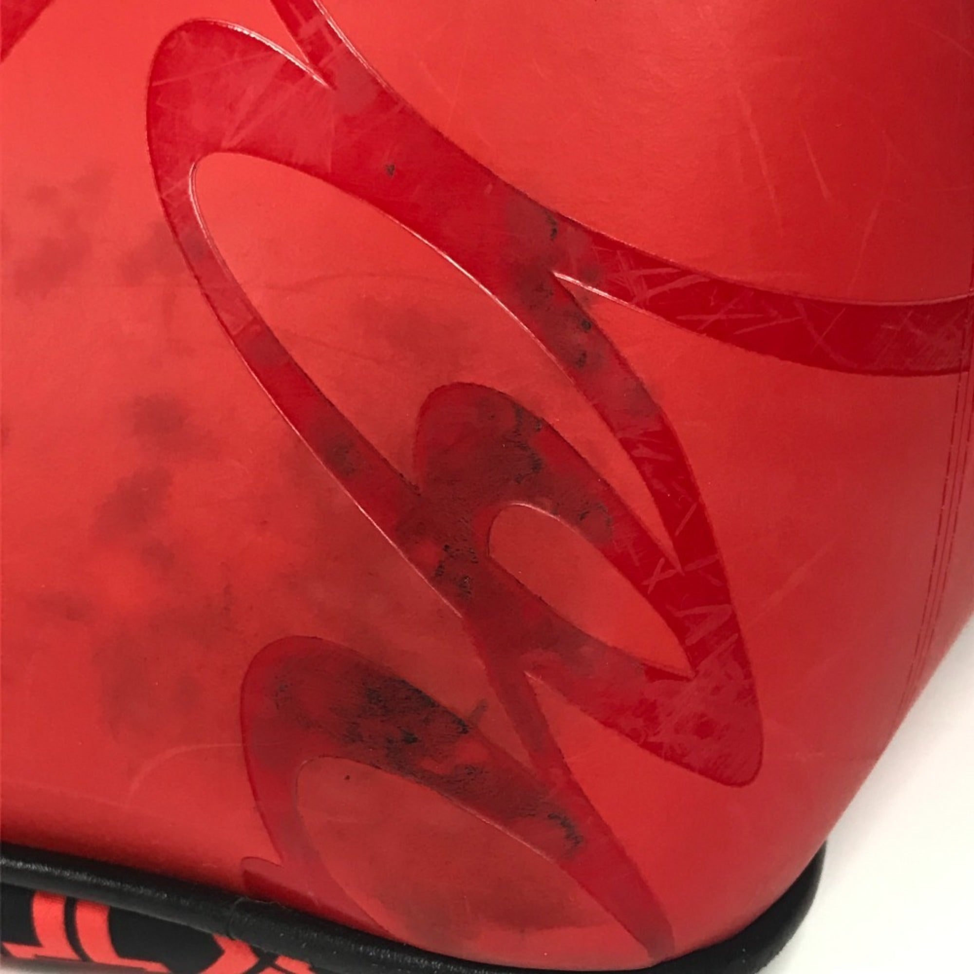 Christian Louboutin Black Red Color Nylon Leather Backpack (Pre-Owned)