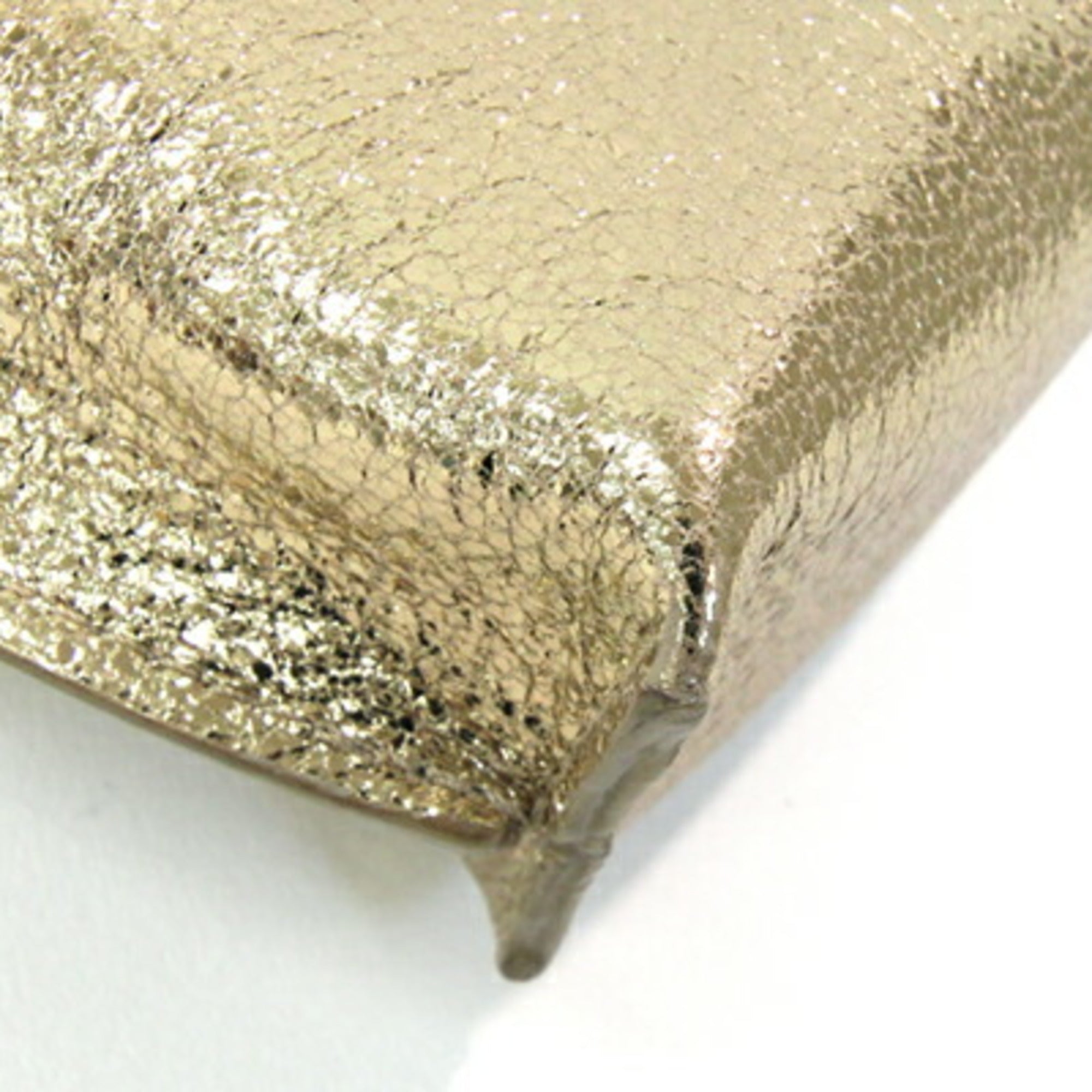Jimmy Choo Gold Leather Clutch Bag (Pre-Owned)