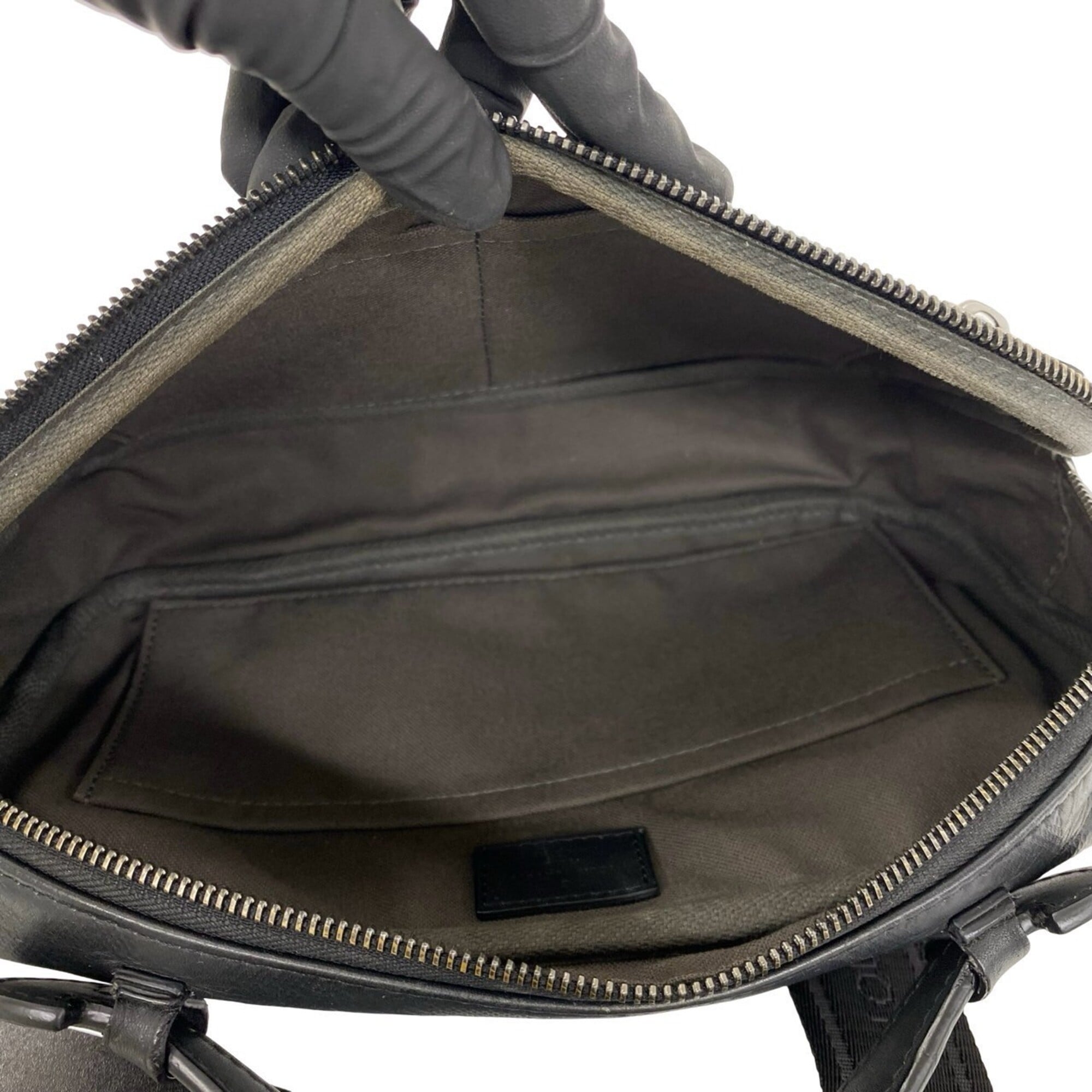 Louis Vuitton Black Leather Handbag Shoulder Bag Sling Bag (Pre-Owned)