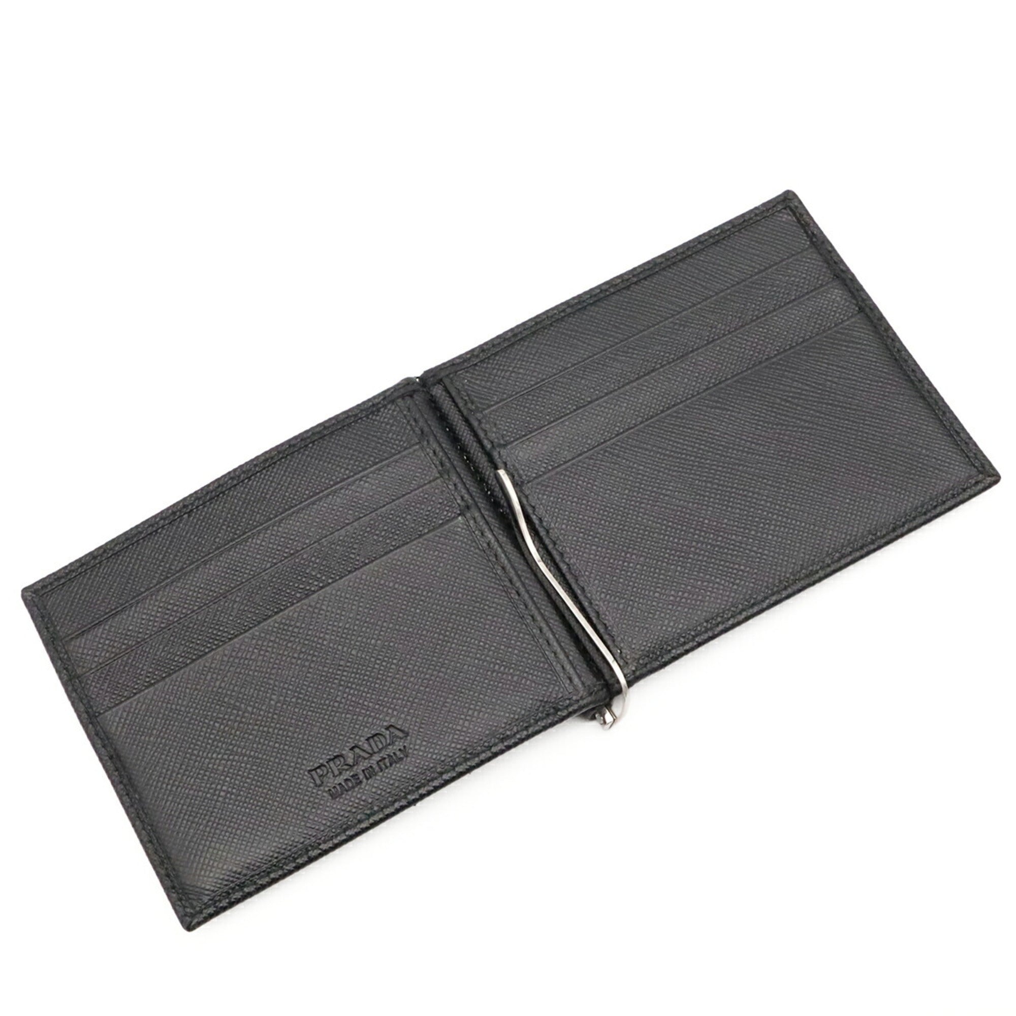 Prada Black Nero Leather Wallet (Bi-Fold) (Pre-Owned)