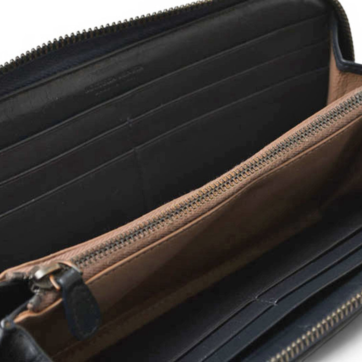 Bottega Veneta Navy Leather Long Wallet (Bi-Fold) (Pre-Owned)