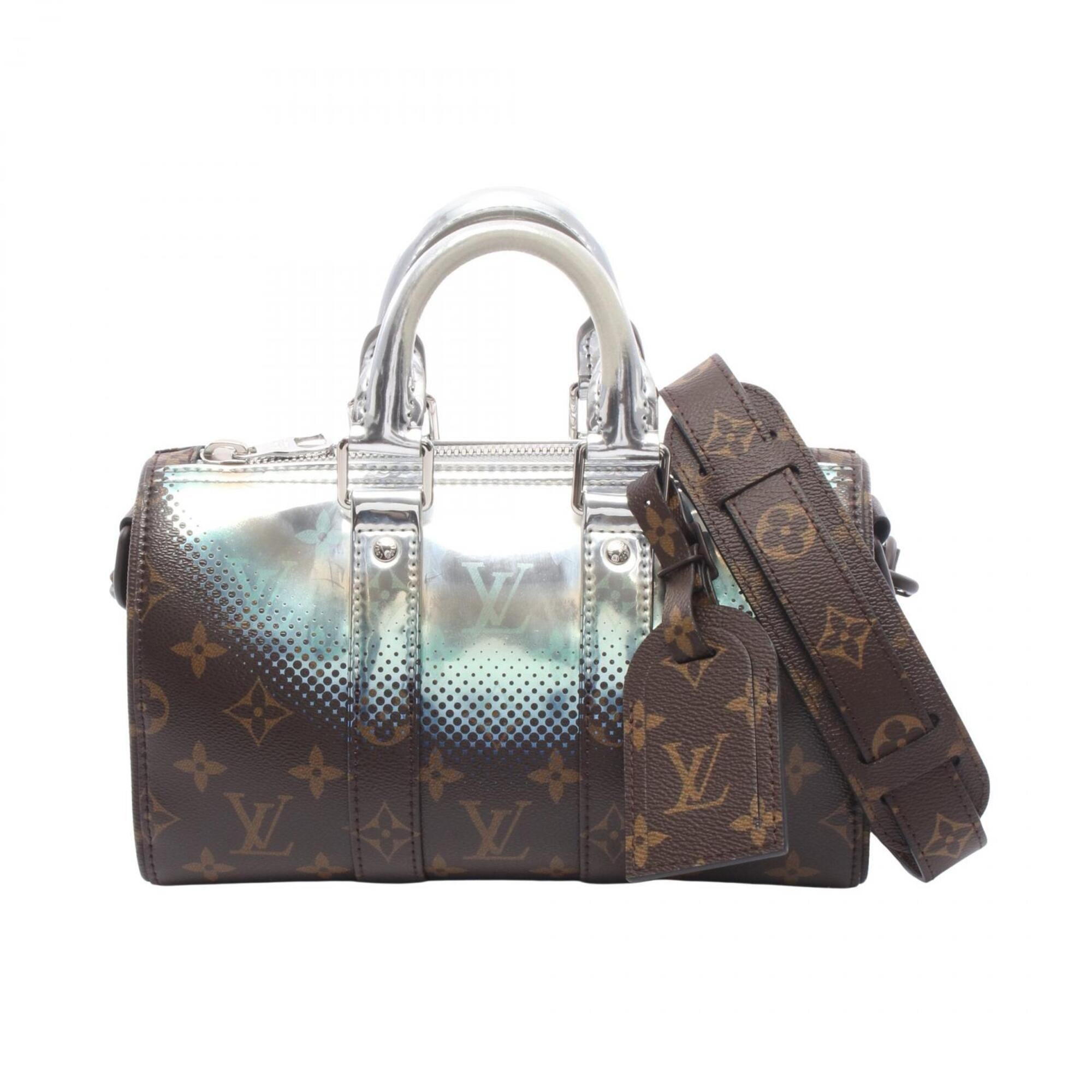 Louis Vuitton Brown Multi-Color Silver Coated Canvas Handbag (Pre-Owned)