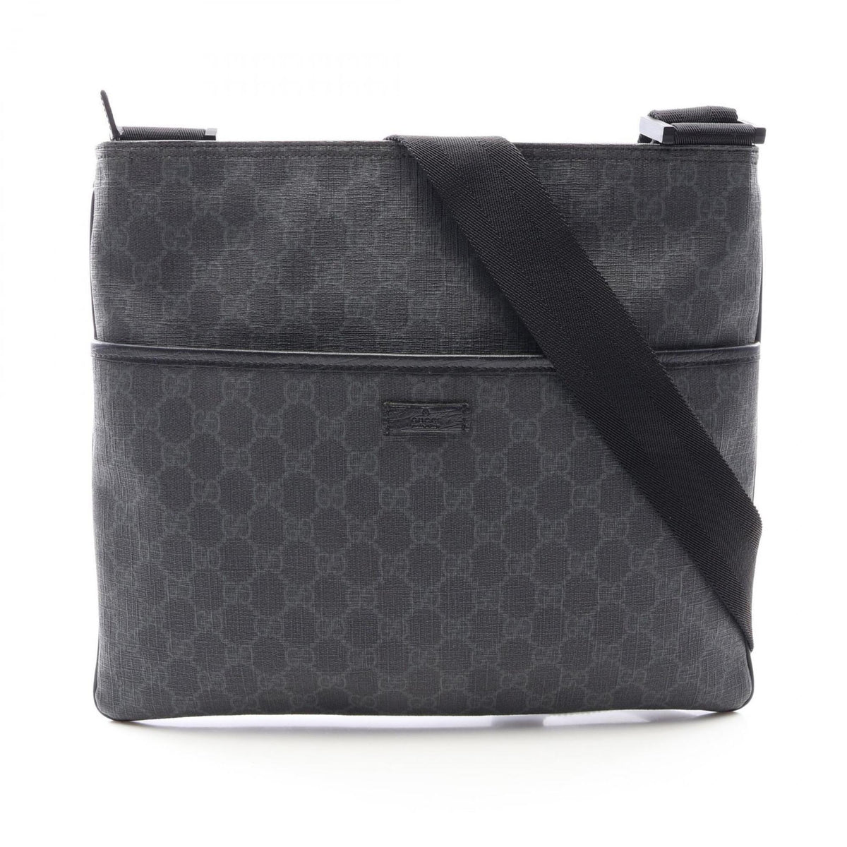 Gucci Black Gray Gg Supreme Handbag Shoulder Bag (Pre-Owned)
