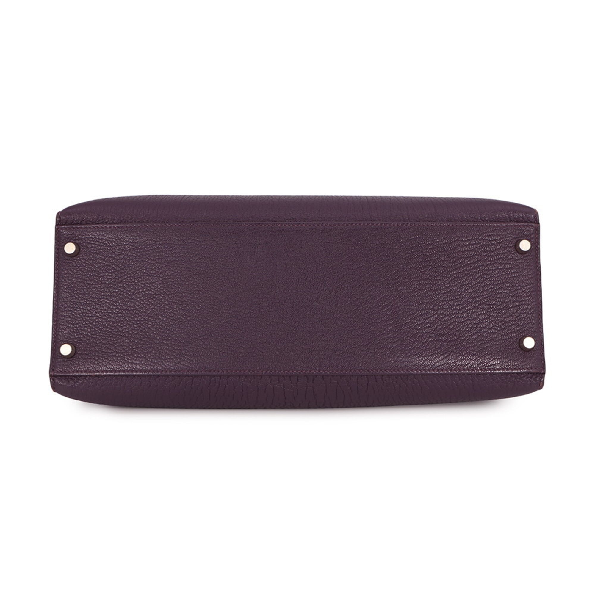 Hermes Cassis Chevre Coromandel Leather Handbag (Pre-Owned)
